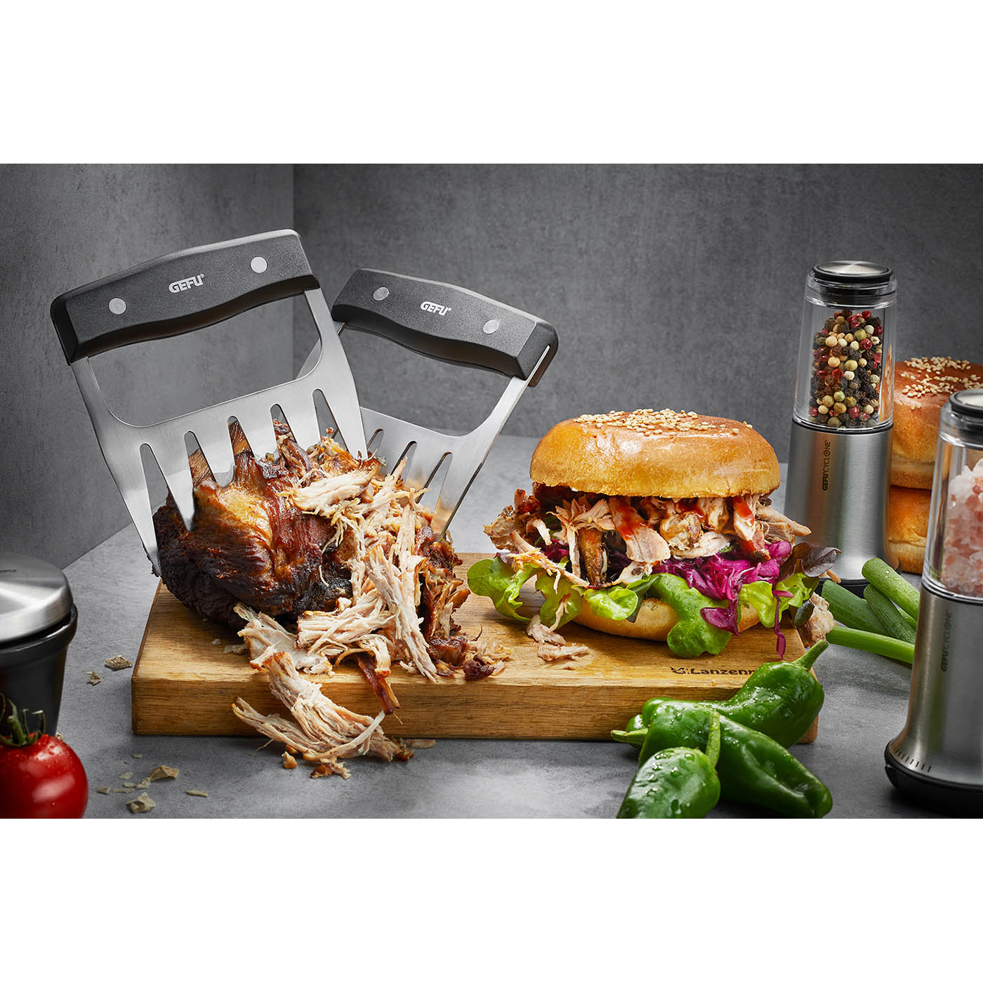 GEFU meat claws BBQ set of 2 pulled pork forks