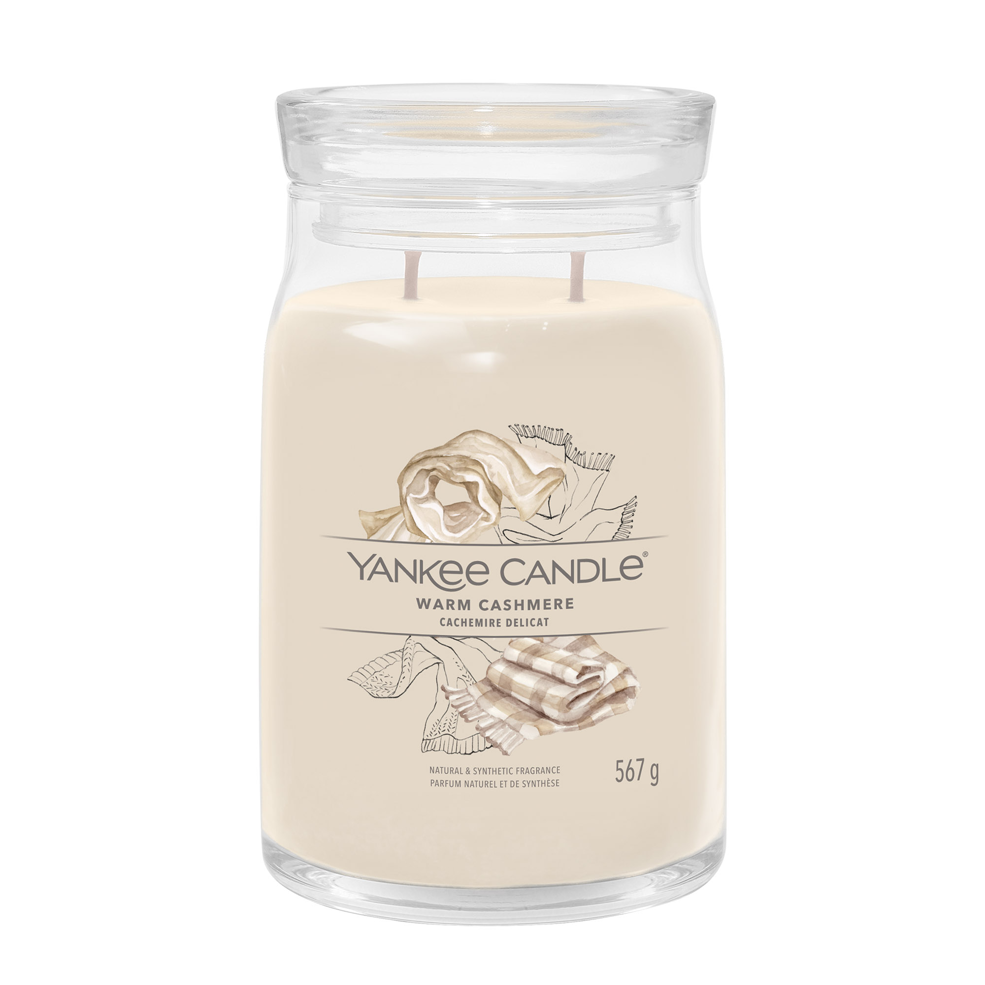 YANKEE CANDLE Große Signature Kerze WARM CASHMERE 567 g Duftkerze
