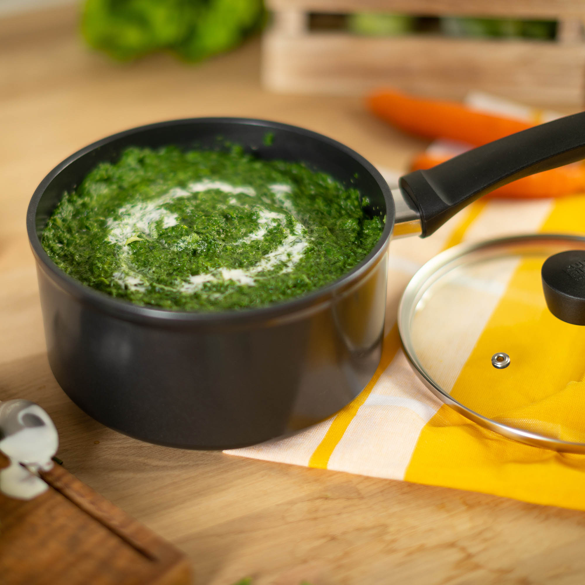 KUHN RIKON Topf-Set EASY INDUCTION 3-teilig Kochtopf, Stielkasserolle, Bratpfanne