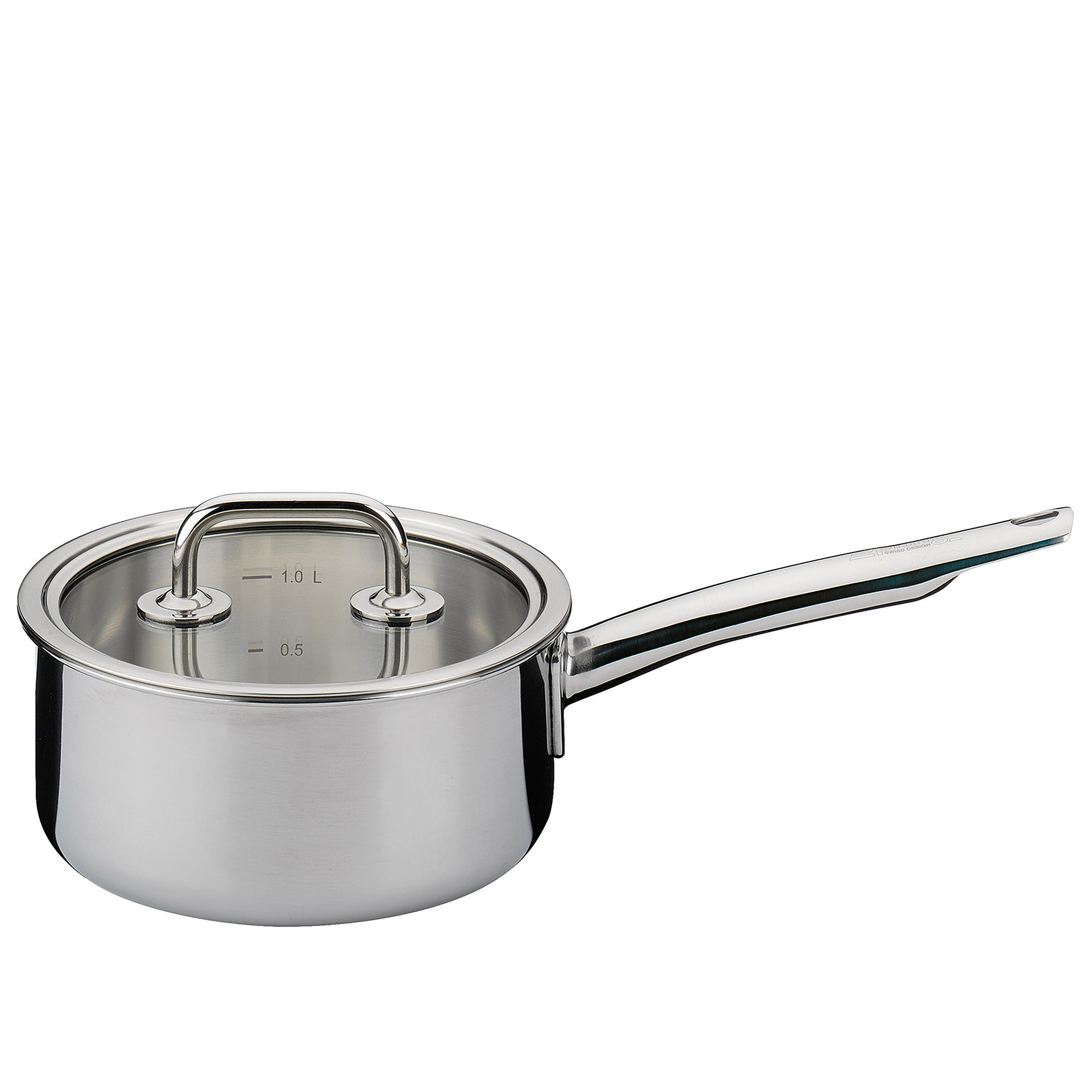 SPRING Stielkasserolle BRIGADE BASIC 16 cm 1,4 Liter mit Glasdeckel INDUKTION