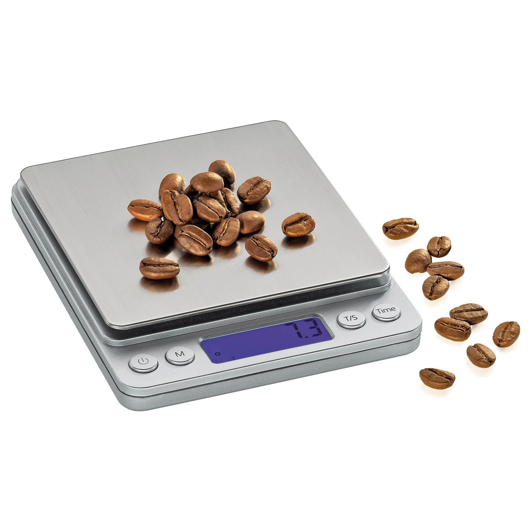 ZASSENHAUS digitale Kaffeewaage BARISTA bis 500 g mit Edelstahl-Wiegefläche