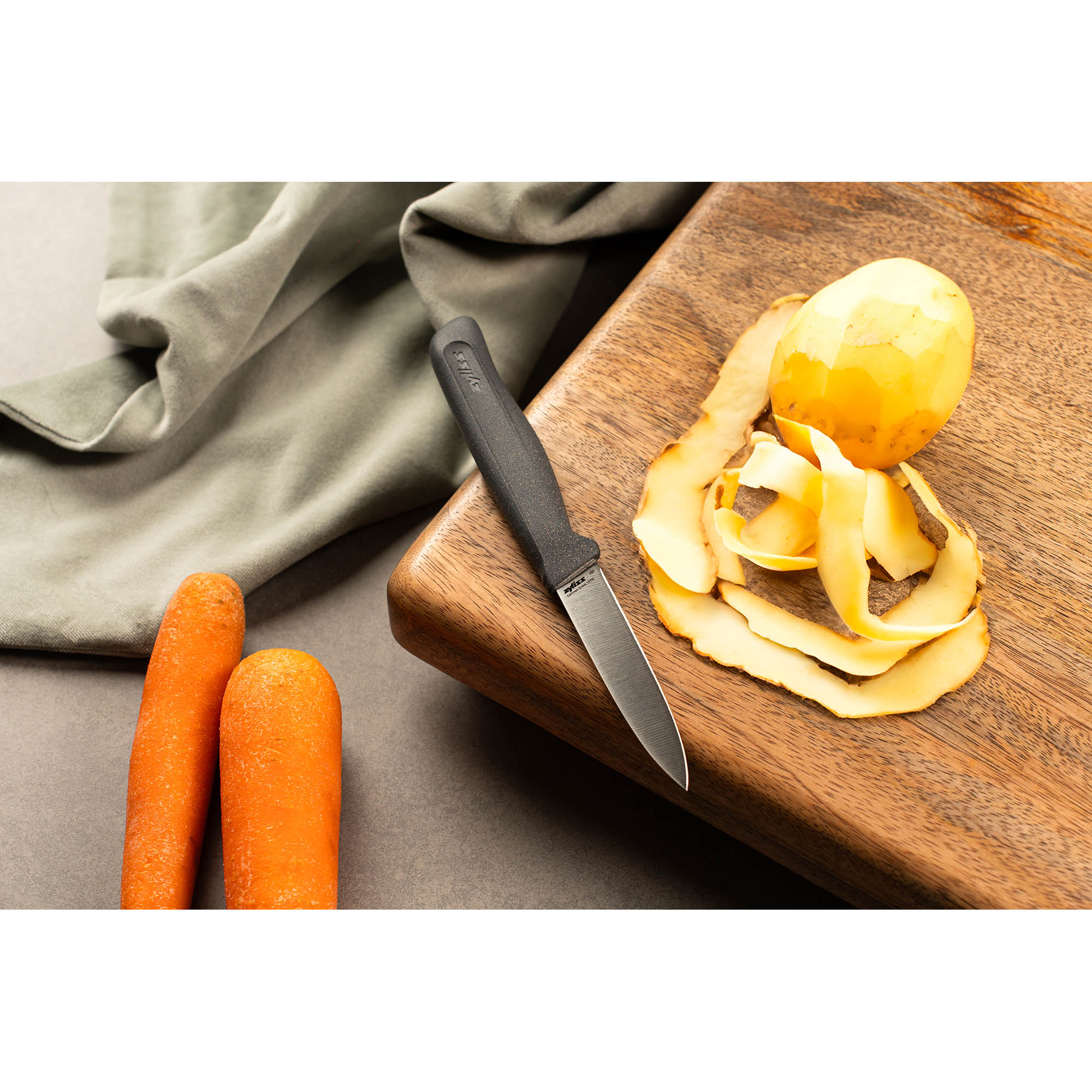 ZYLISS paring knife, 9 cm blade length, handle made from wheat straw-based plastic