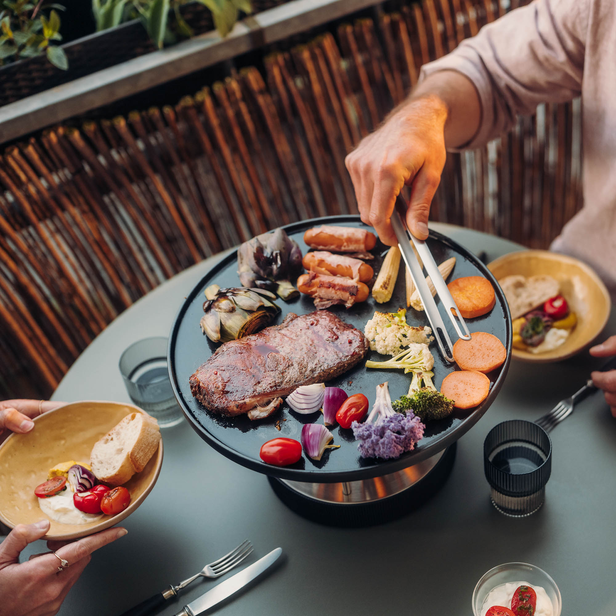 HÖFATS Tischgrill CIRCLE 35 mit Bioethanol-Brennern