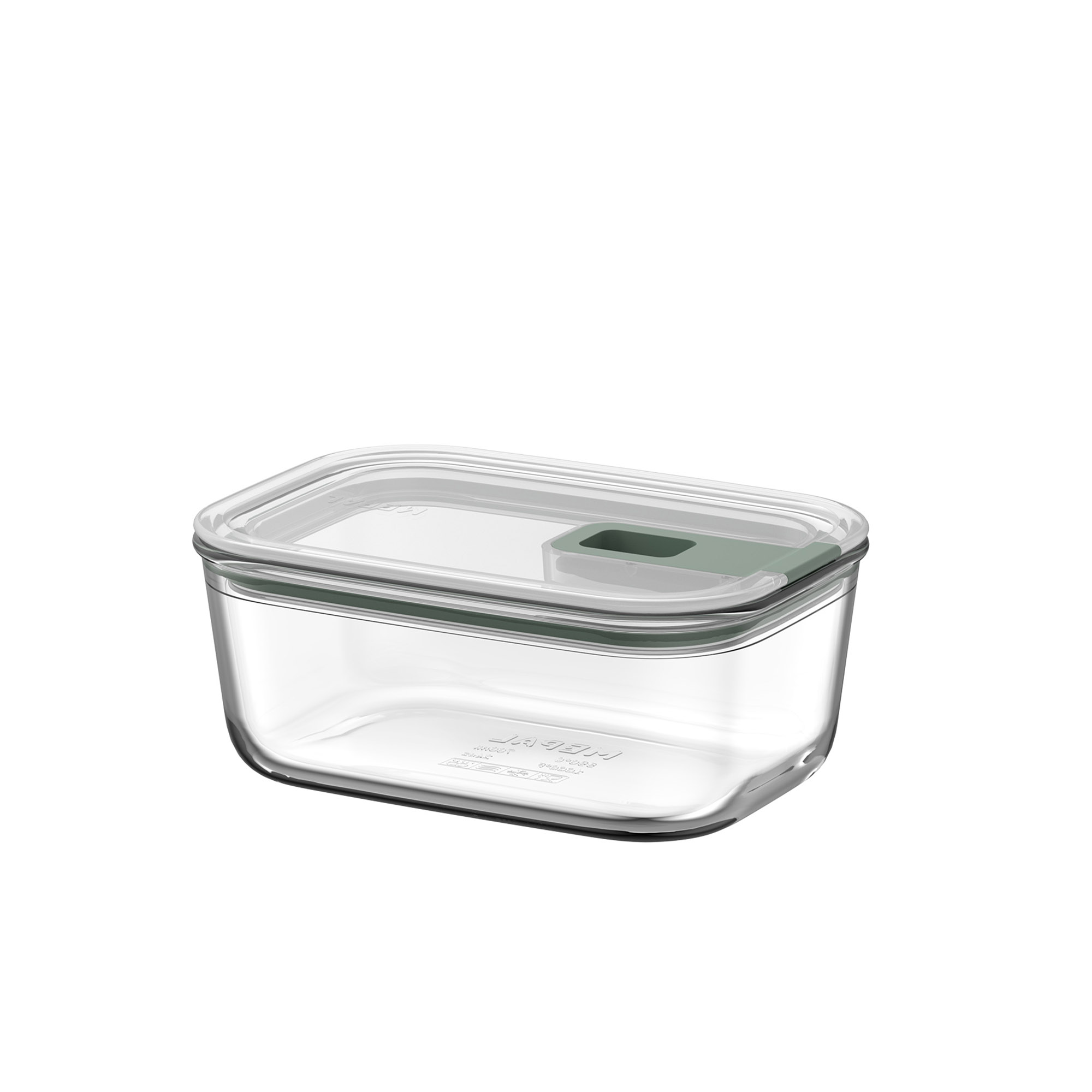 MEPAL Frischhaltedose EASY CLIP Borosilikatglas eckig 0,7 Liter nordic sage