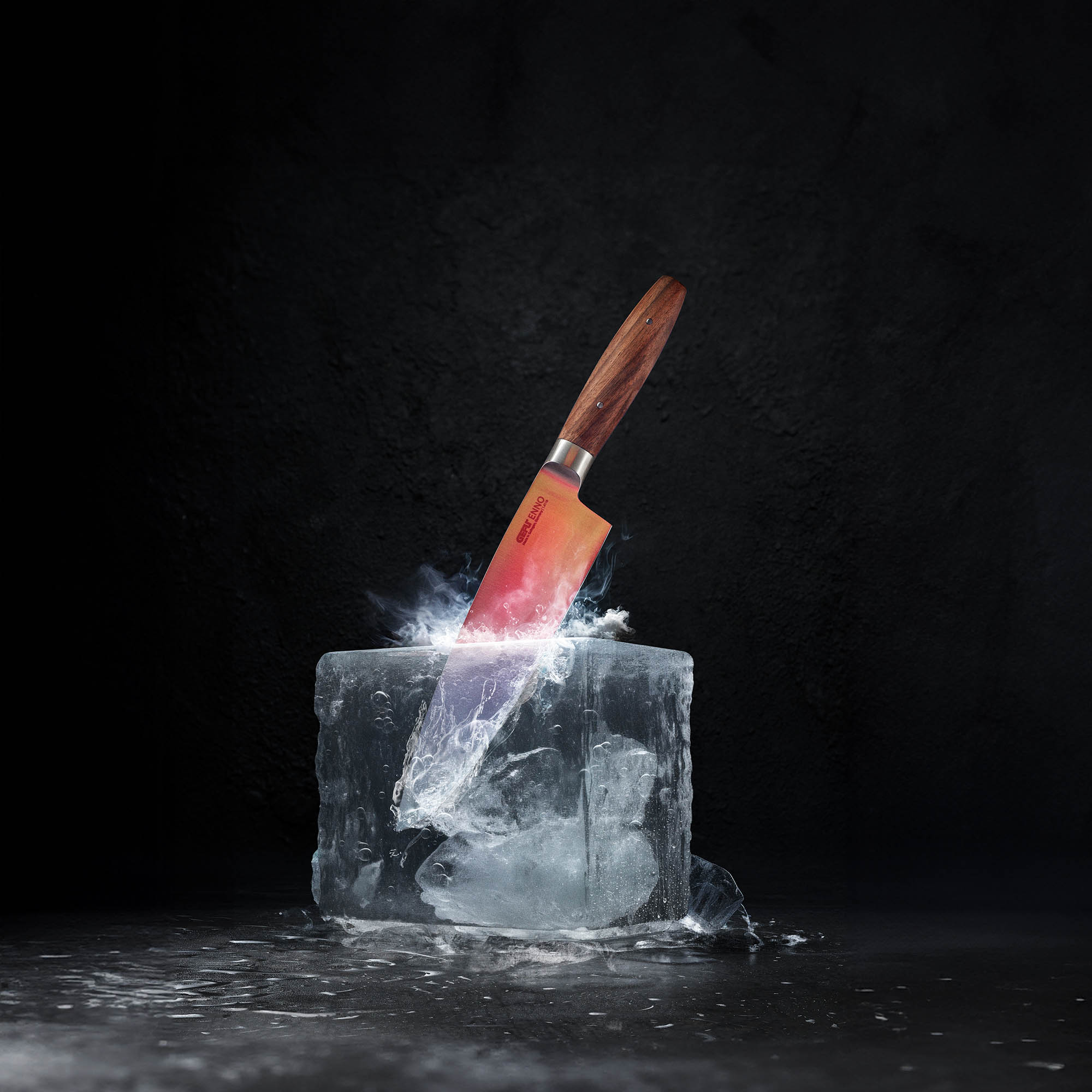 GEFU utility knife ENNO 11.5 cm serrated edge with walnut handle