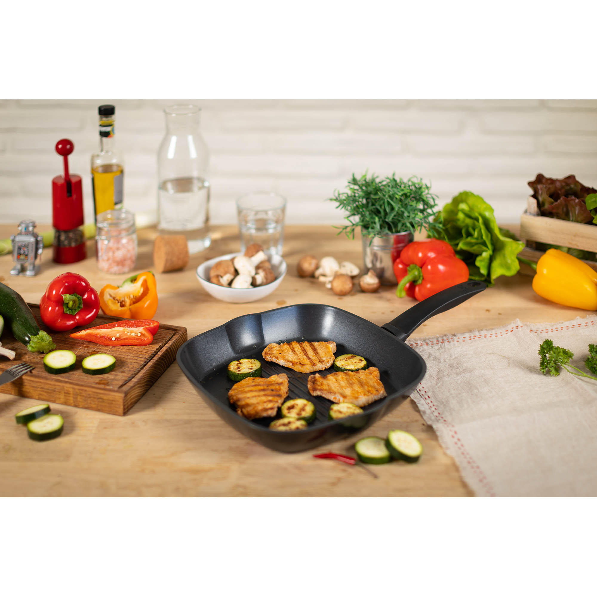 KUHN RIKON Grillpfanne EASY INDUCTION Antihaftbeschichtung 26 x 26 cm INDUKTION