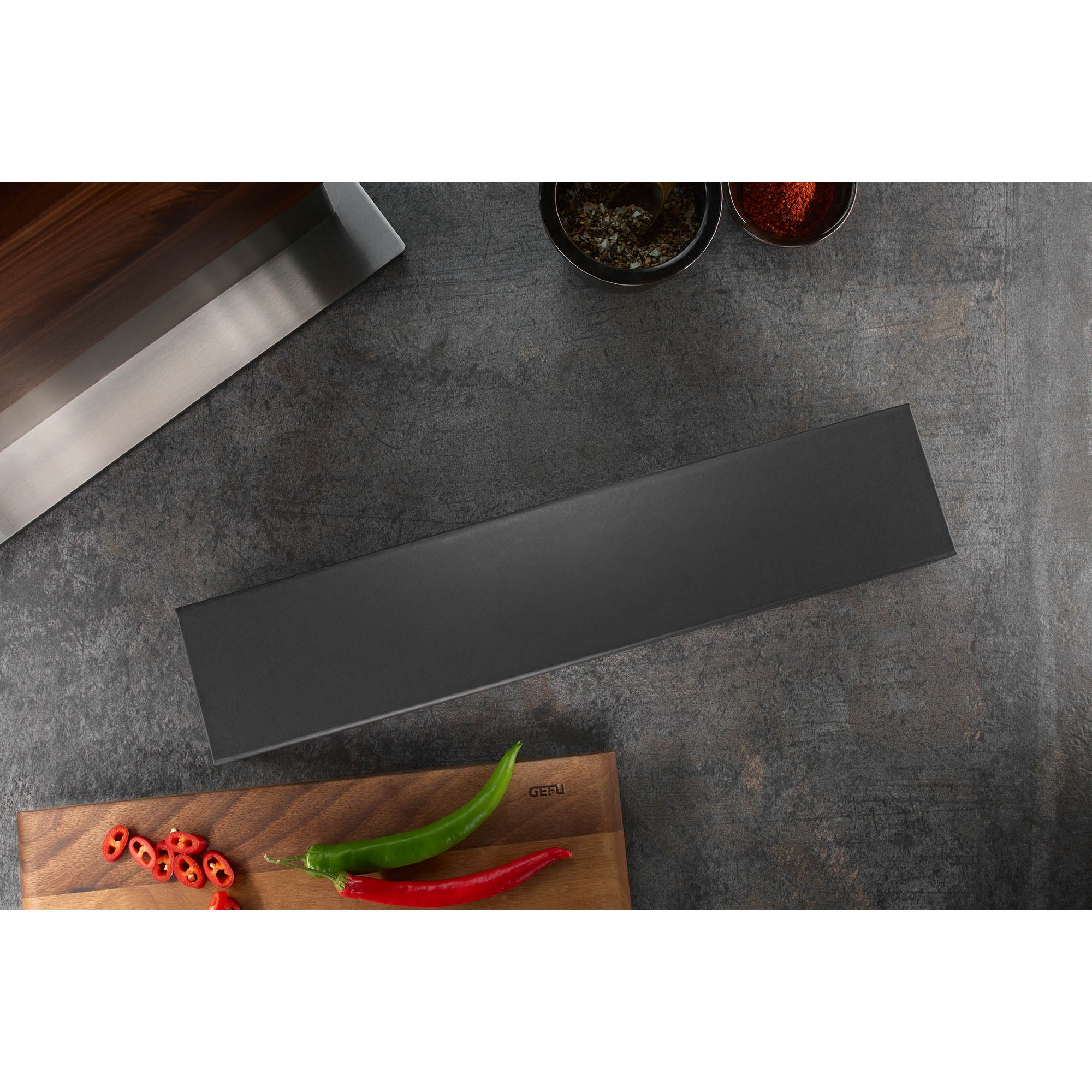 GEFU utility knife ENNO 11.5 cm serrated edge with walnut handle