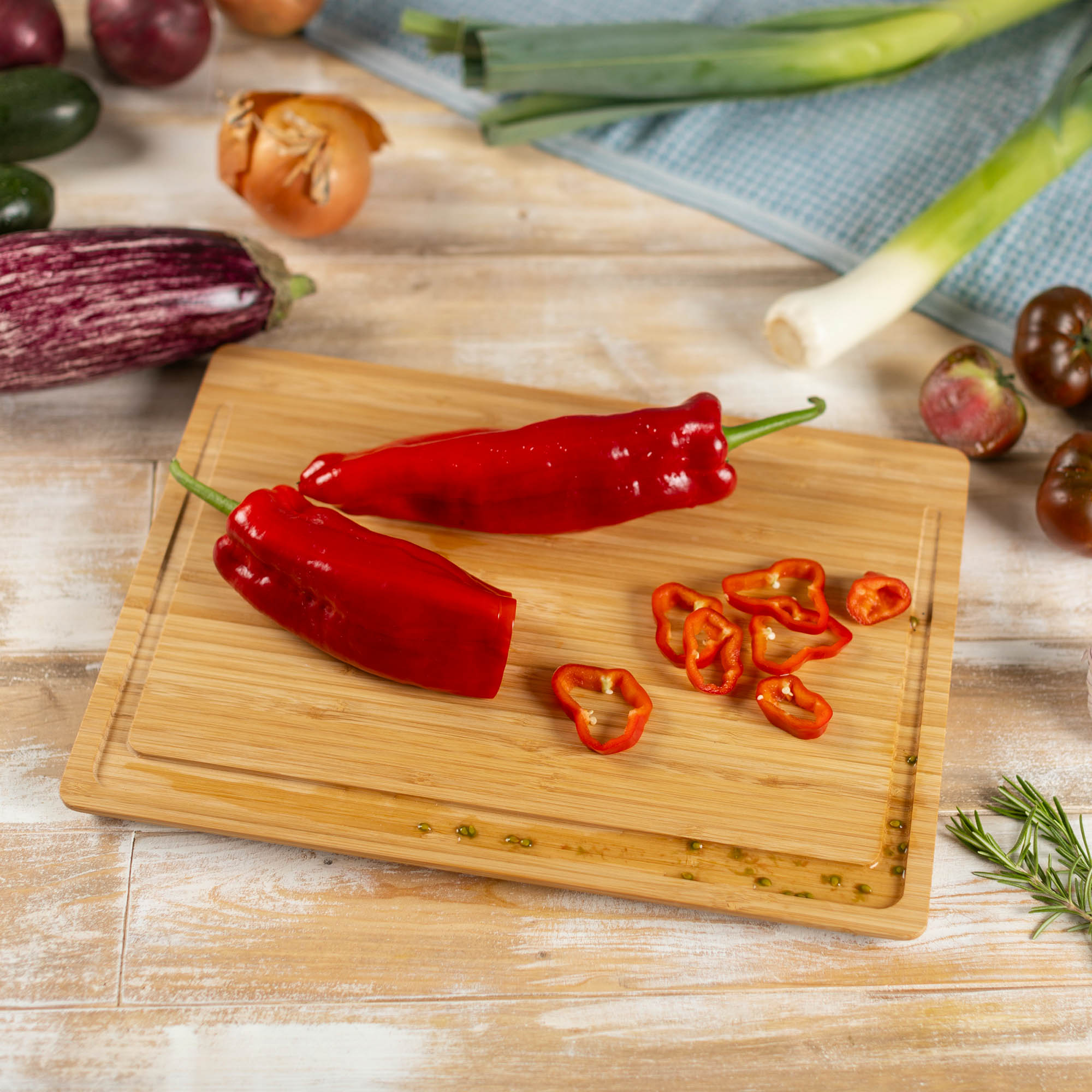 KUHN RIKON Schneidebrett ICED aus Bambusholz 26 x 36 cm