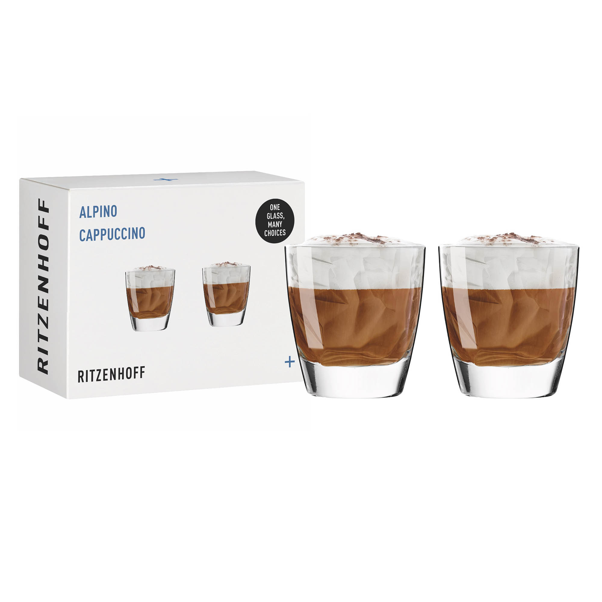 RITZENHOFF cappuccino glass / whisky glass ALPINO Set of 2, 180 ml each
