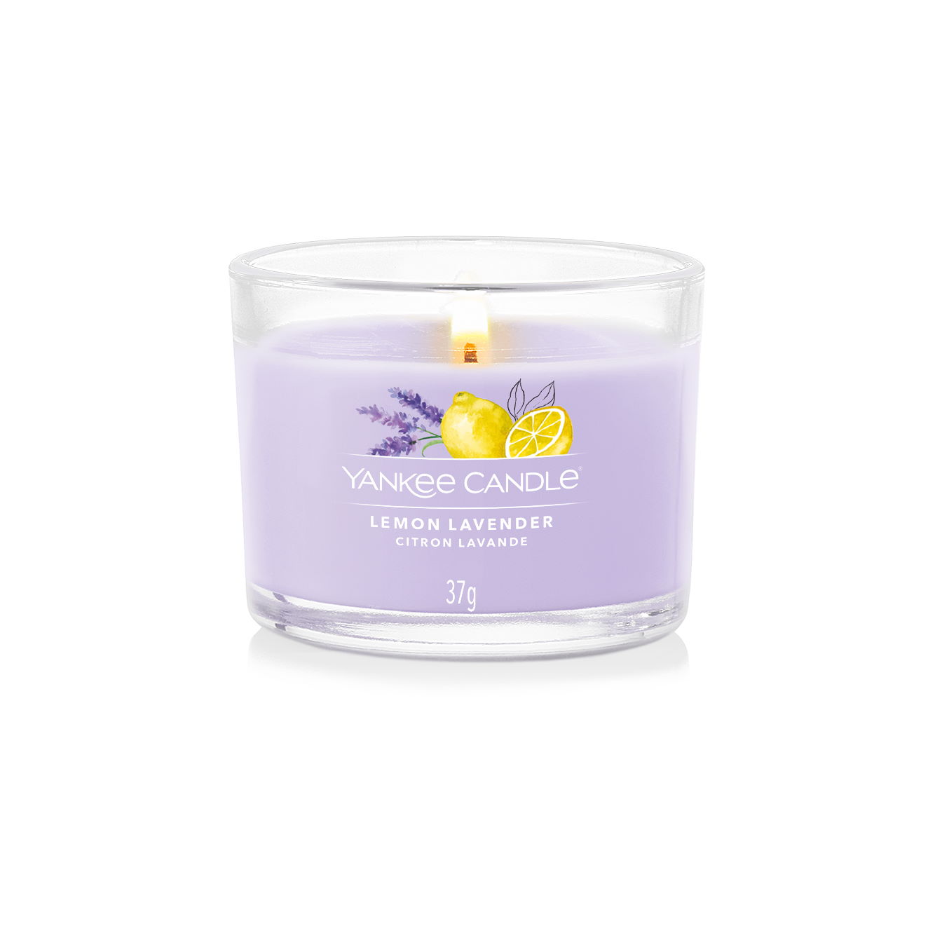 YANKEE CANDLE Glasvotivkerze LEMON LAVENDER  37 g Duftkerze