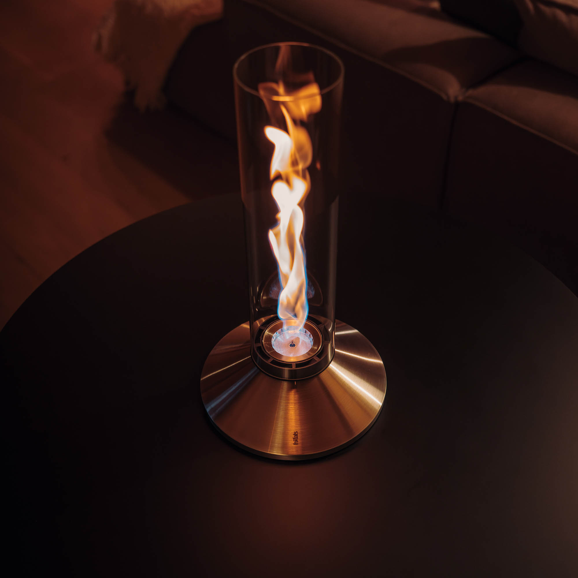 HÖFATS Tischfeuer SPIN X 1200 mit 5 bis 7 Stunden Brenndauer silber