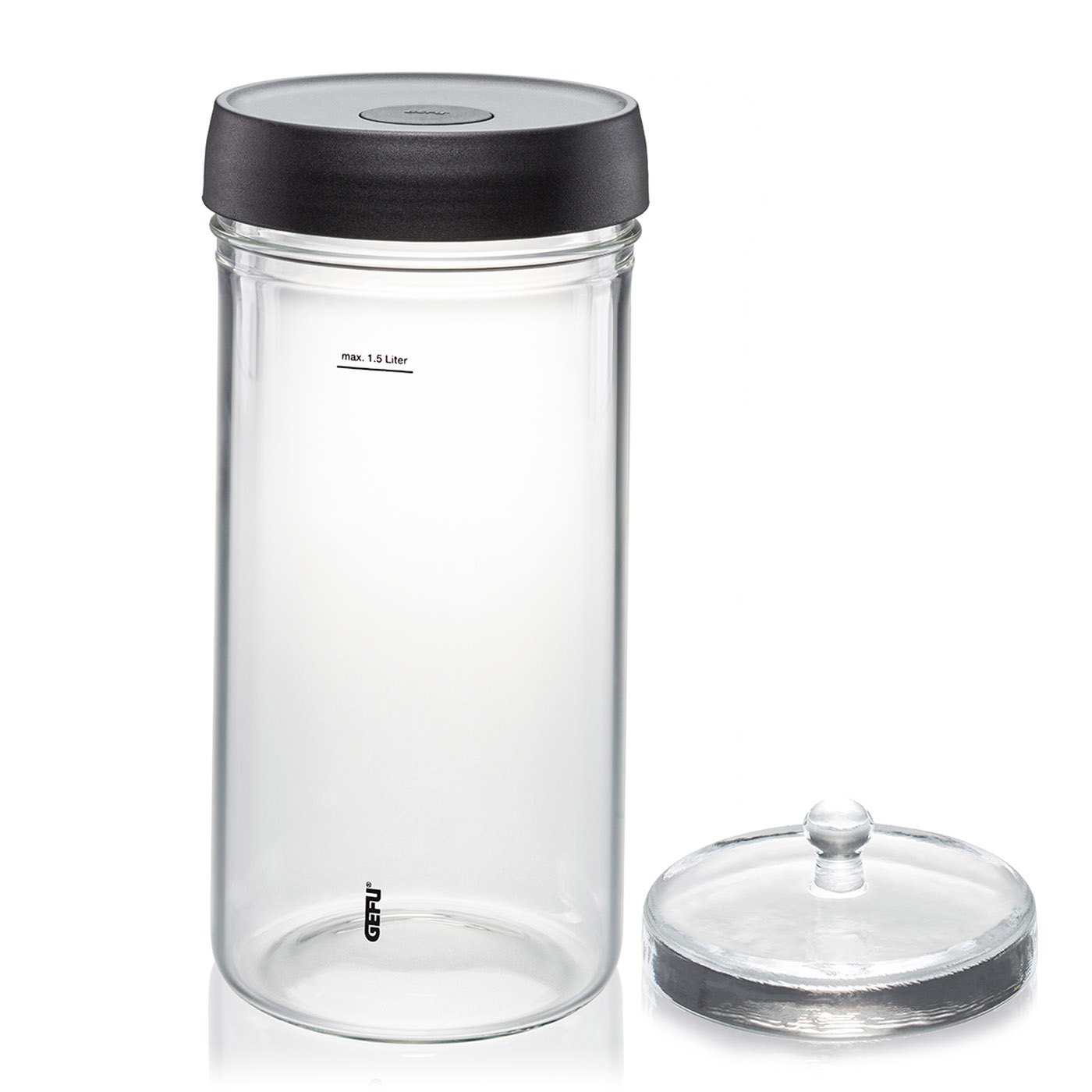 GEFU Fermentierglas NATIVO 1,5 Liter mit Ferment Vent-System und Glasgewicht