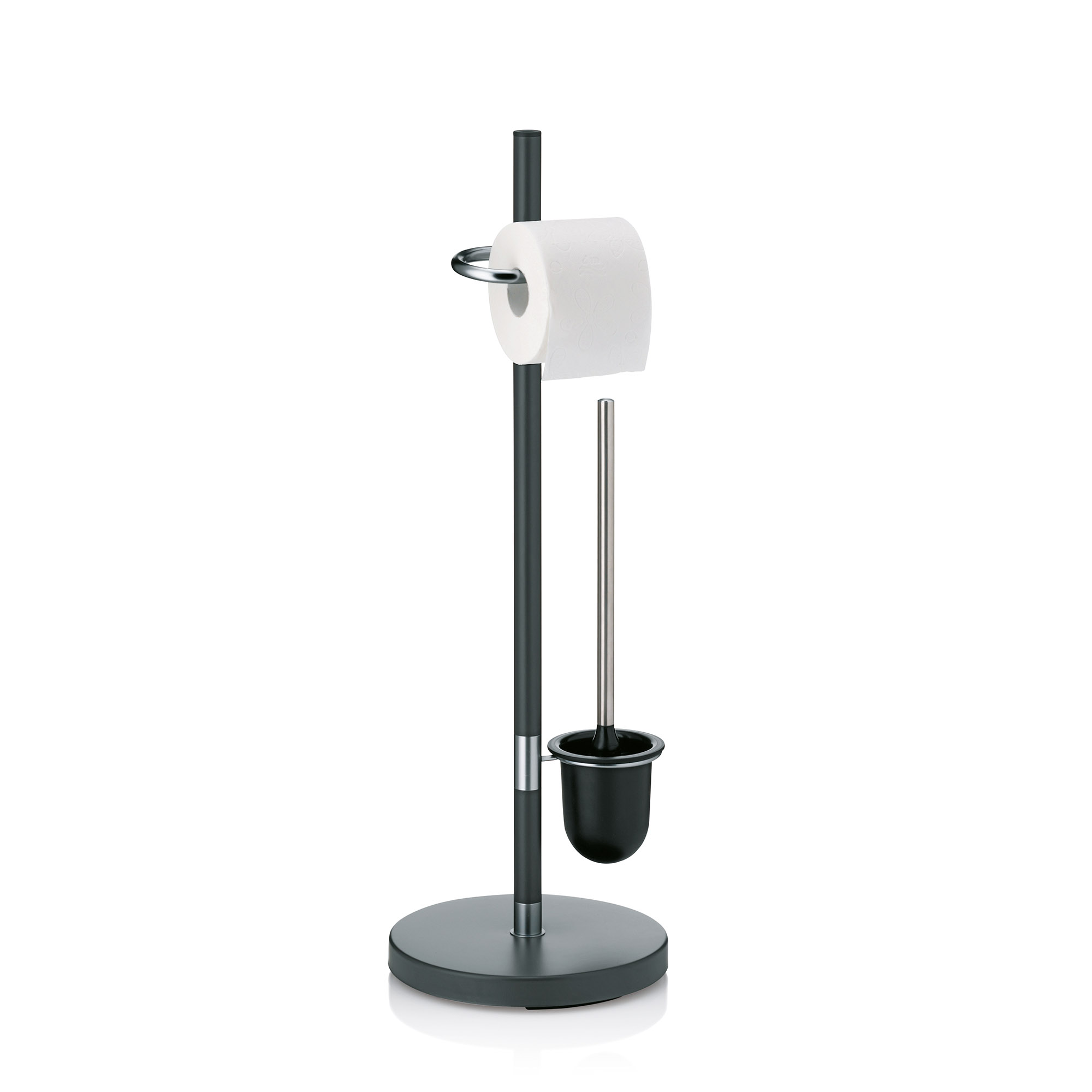 KELA Toilettengarnitur Toilettenbutler SINERIO anthrazit 76,5 cm hoch