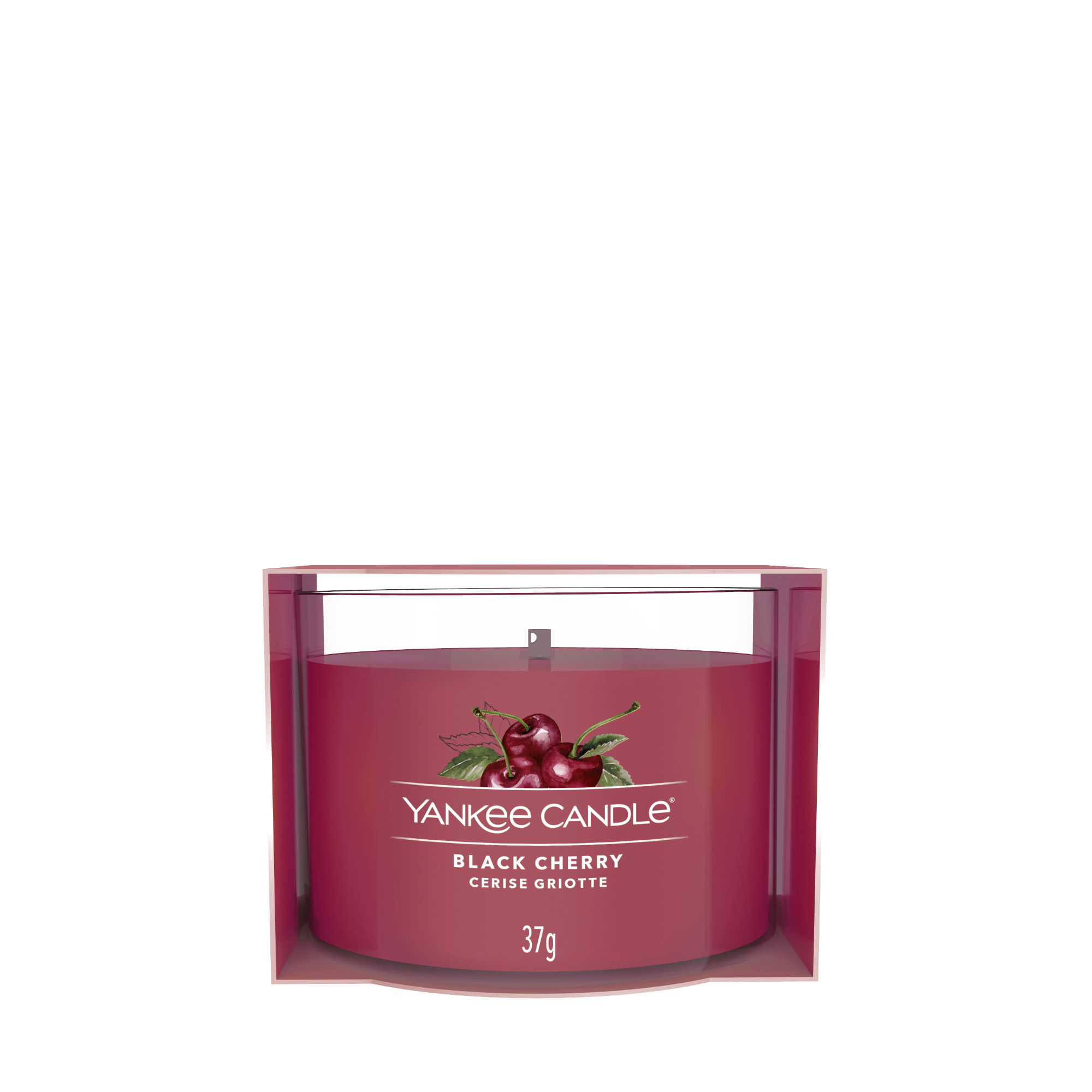 YANKEE CANDLE Glasvotivkerze BLACK CHERRY 37 g Duftkerze