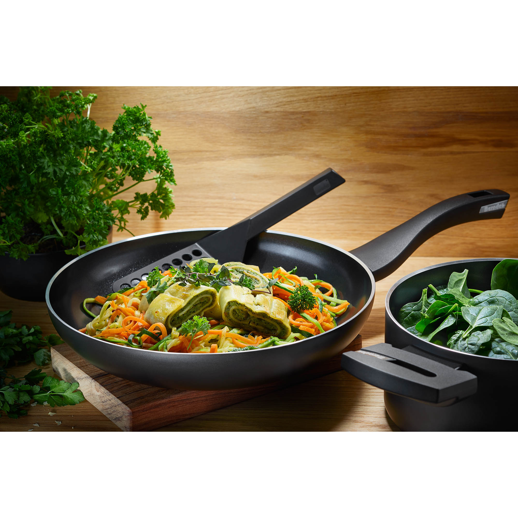 BERNDES B.GREEN ALU RECYCLED INDUCTION frying pan, 24 cm, with non-stick coating