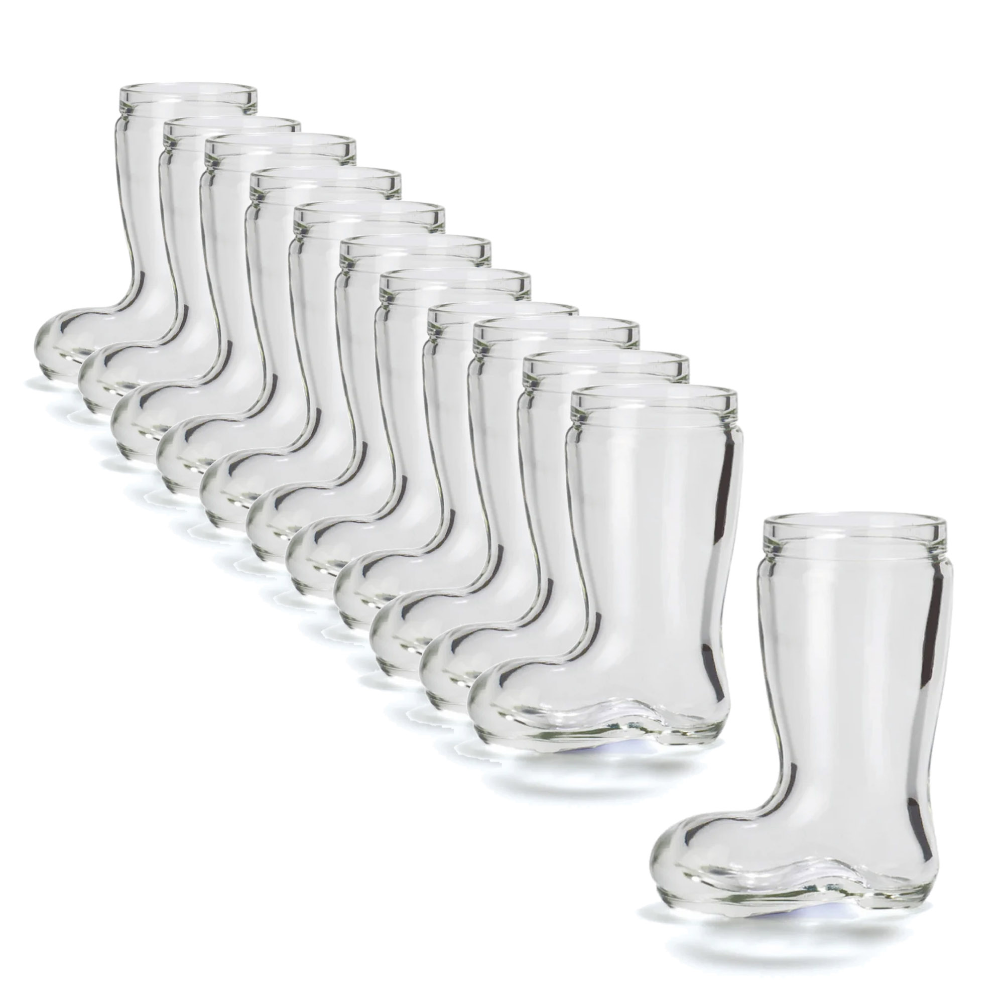 STÖLZLE LAUSITZ Schnapsglas Shotglas BIERSTIEFEL 12 Stück geeicht 4 cl Füllstrich