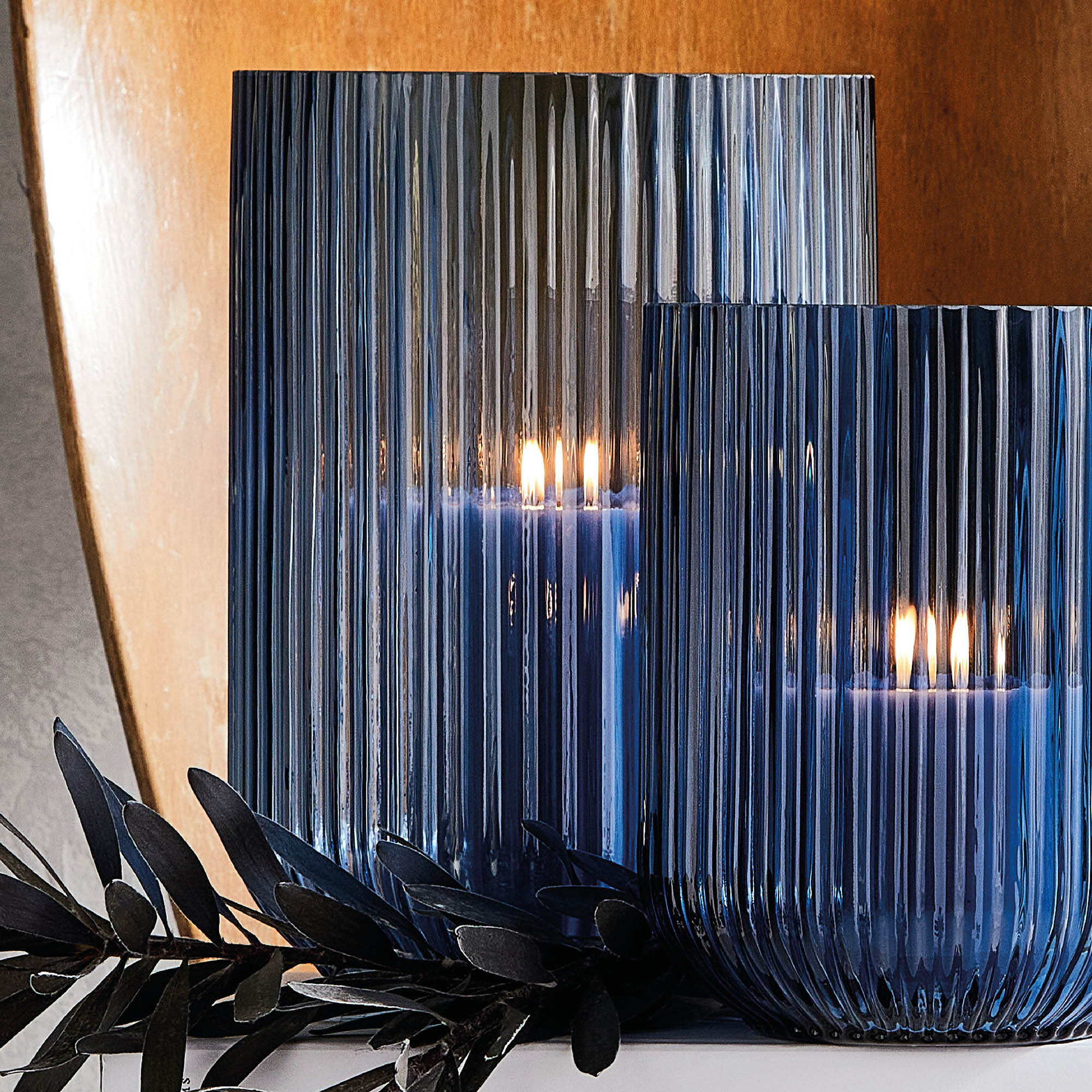 ENGELS KERZEN Windlicht AMELIE groß 23 cm enzianblau