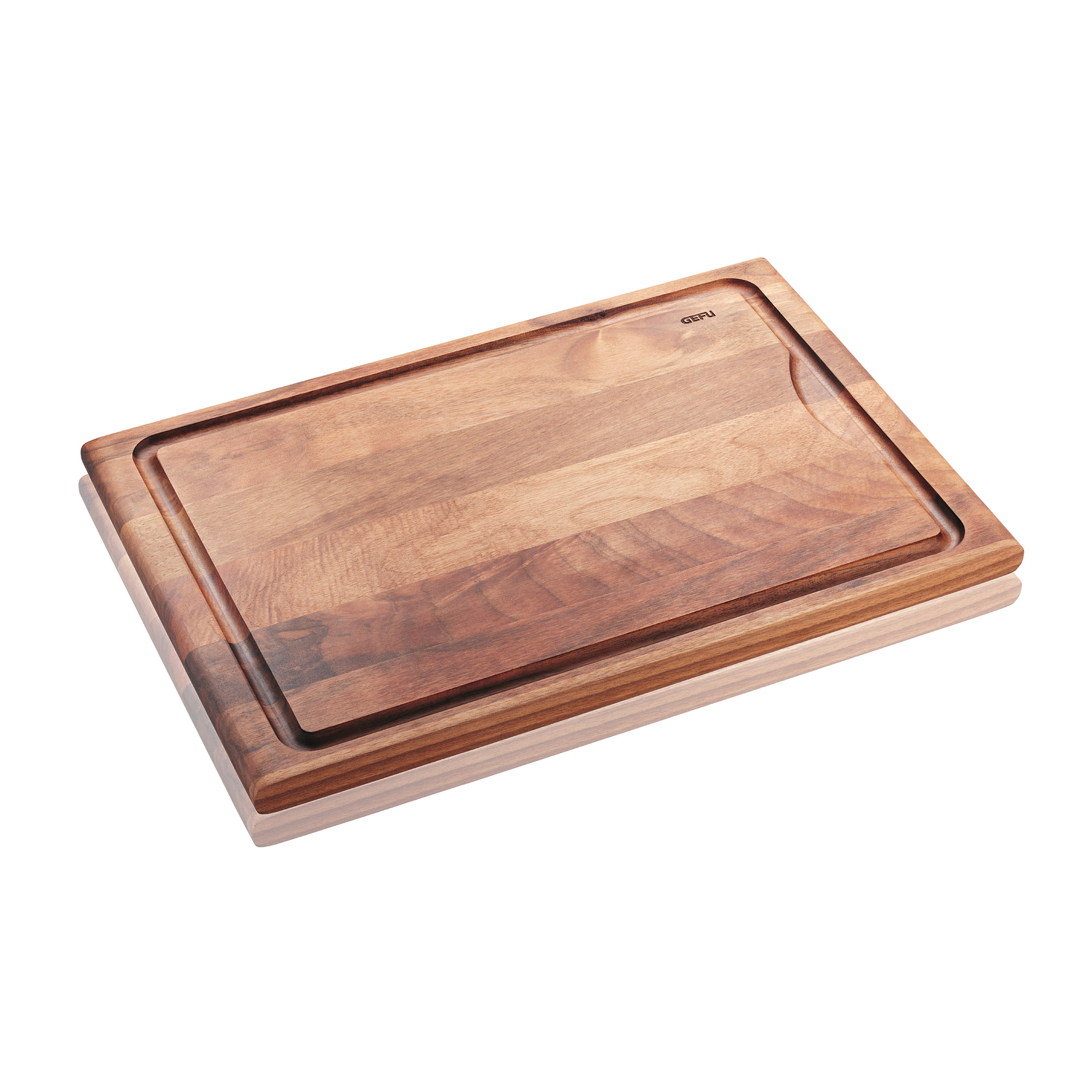 GEFU Schneidebrett ENNO mittel aus Walnussholz  37 x 25 cm mit Saftrille
