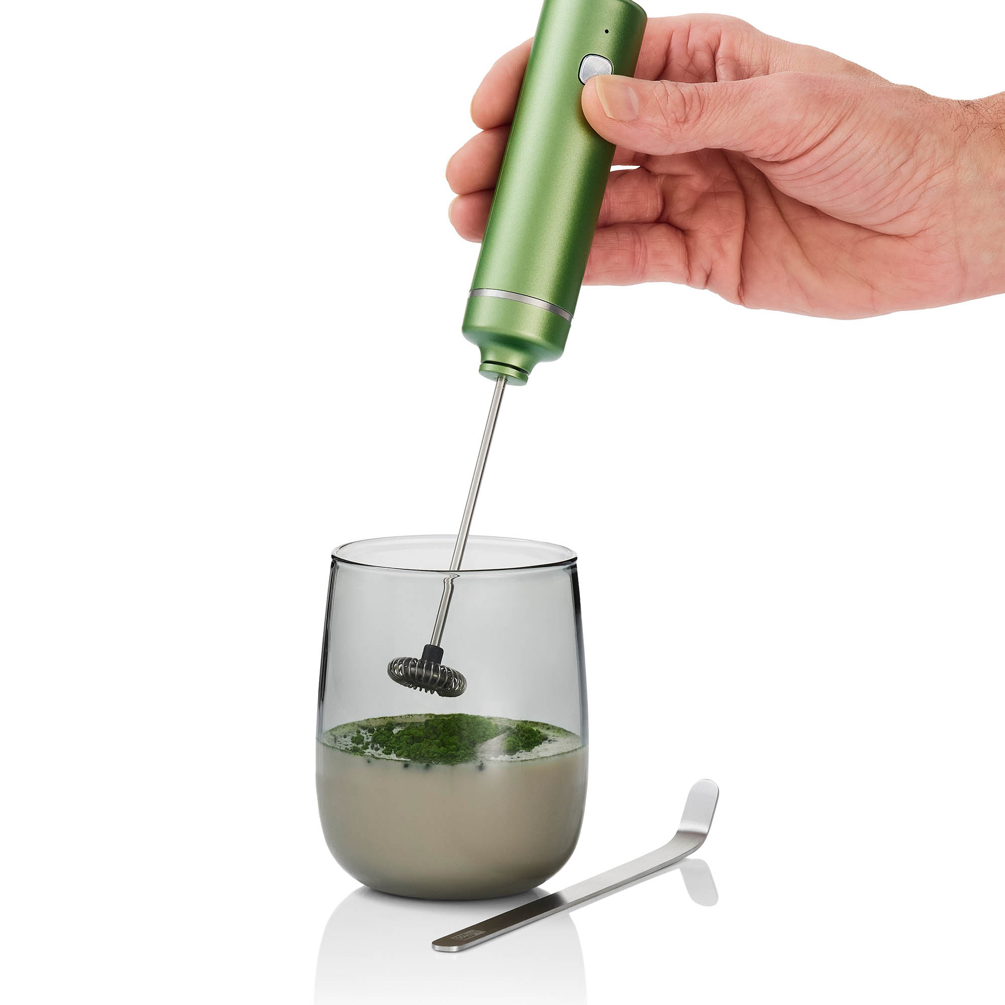 AdHoc Matcha-Genießer-Set CHADO mit Aufschäumer, Glas 250 ml und Matcha-Löffel