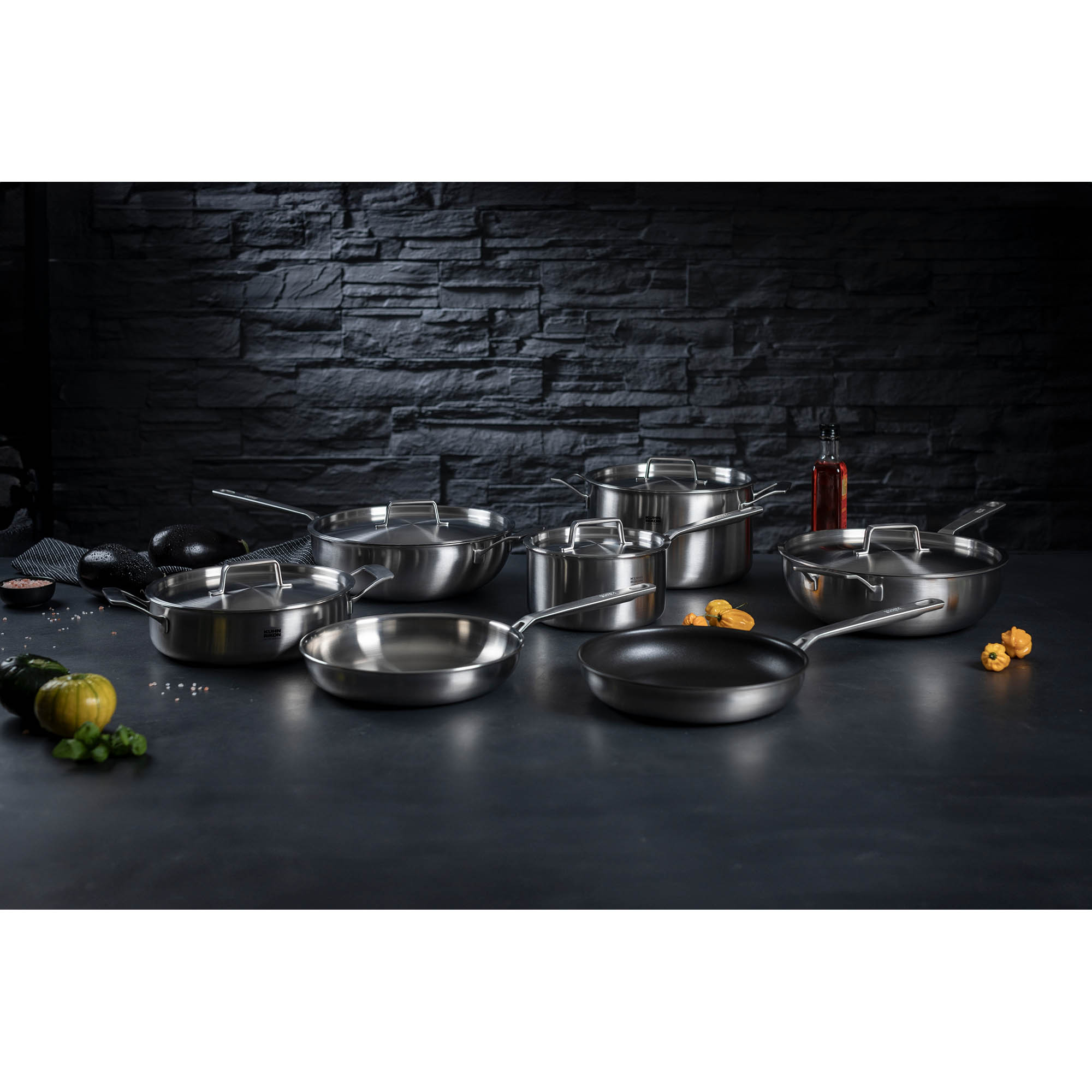 KUHN RIKON Wok CULINARY FIVEPLY 28 cm Edelstahl unbeschichtet INDUKTION