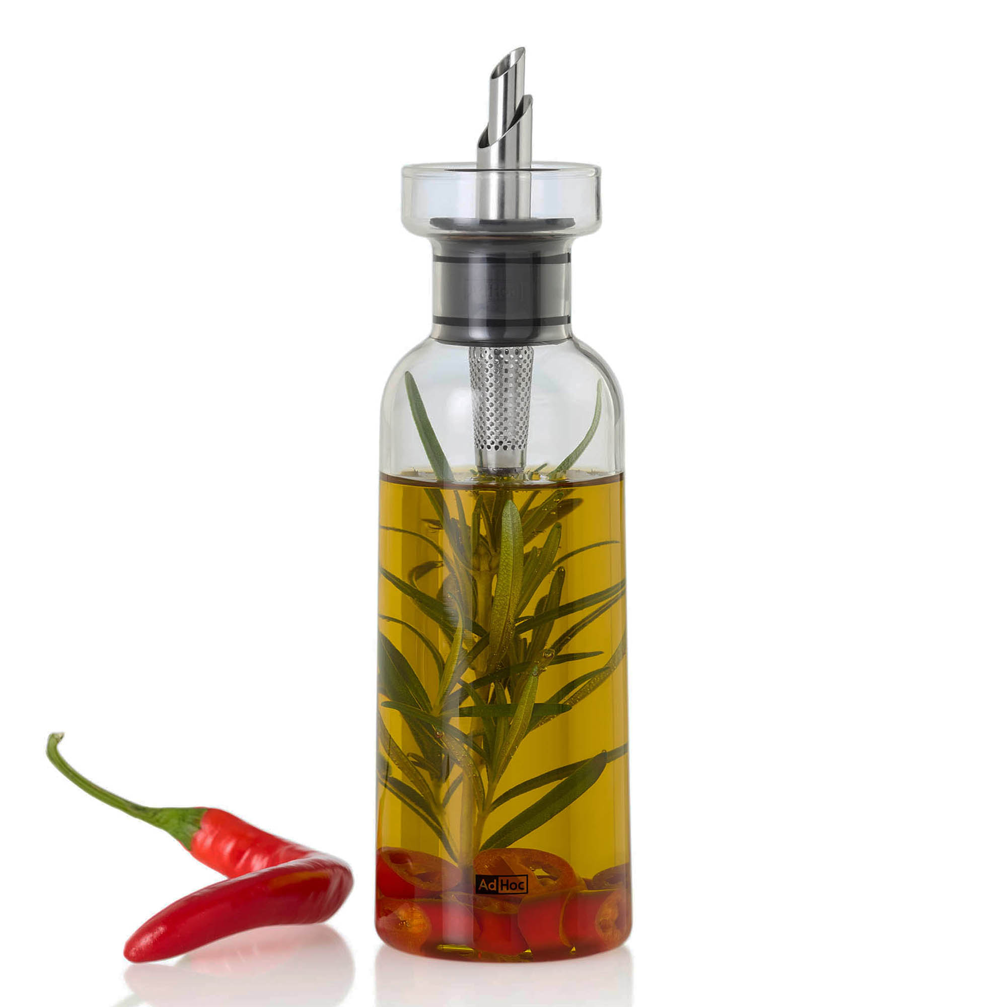 AdHoc Ölspender Essigspender AROMA POUR grey tropffreies Ausgießen 300 ml