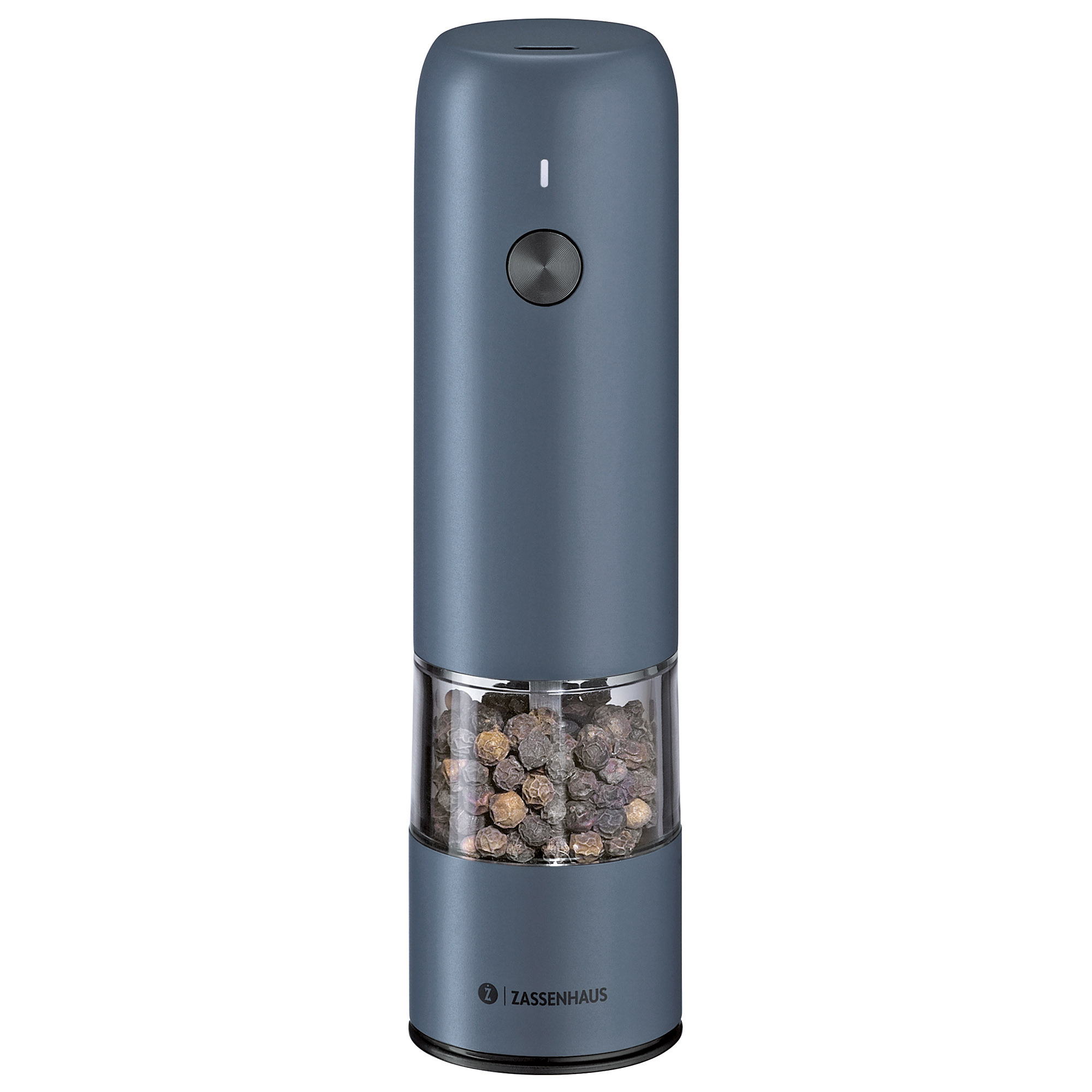 ZASSENHAUS Elektrische Pfeffermühle KÖLN USB 14 cm blau