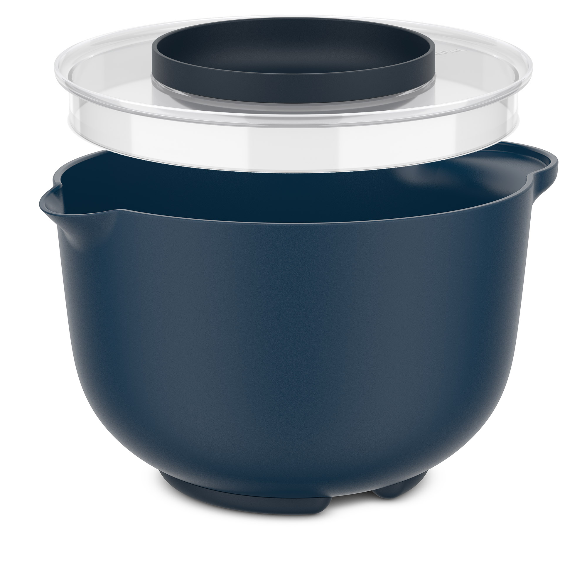 MEPAL Rührschüssel CHEF IT 3,0 Liter navy (marineblau) mit Spritzschutz-Deckel