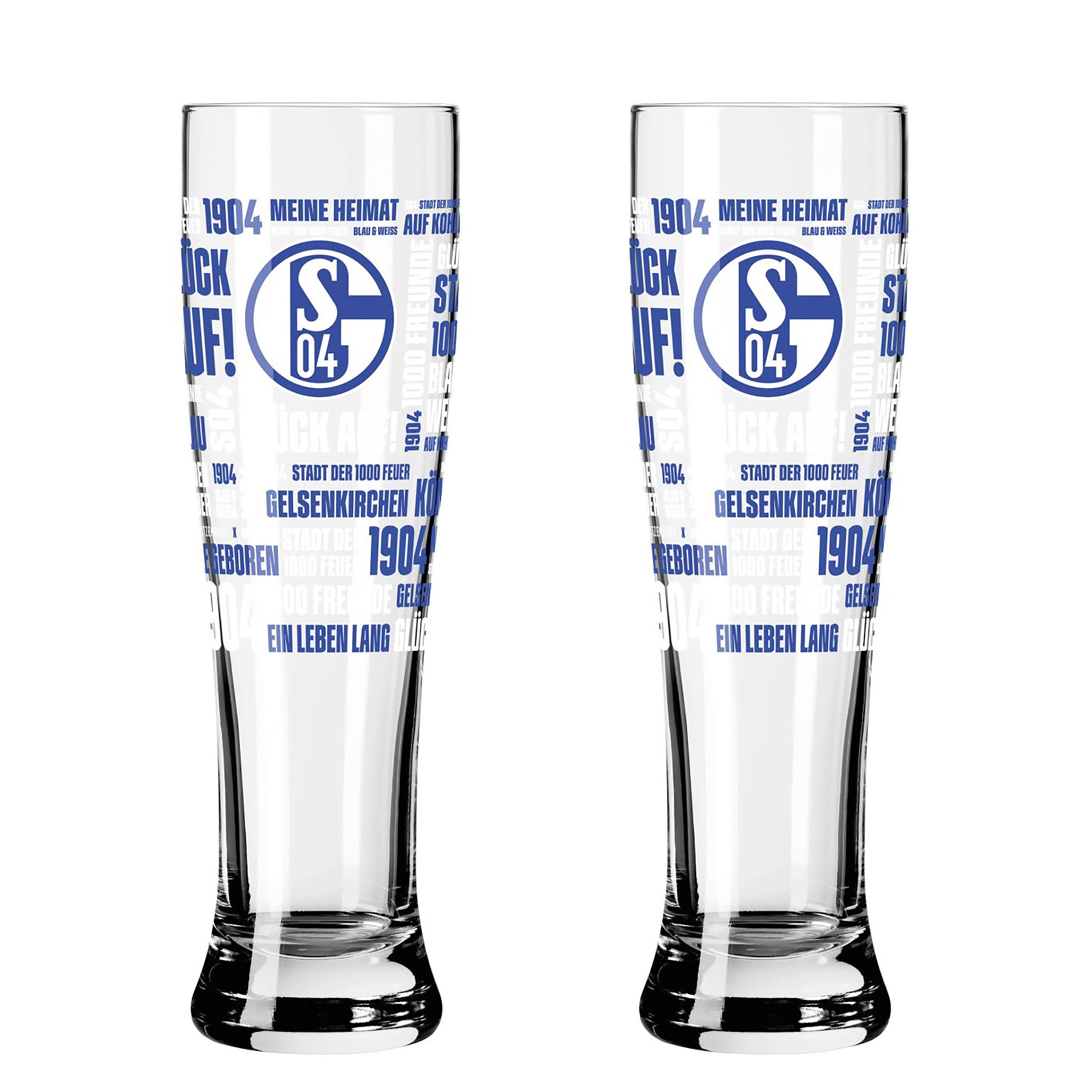 RITZENHOFF Weizenbierglas Weißbierglas FC SCHALKE 04 Set mit 2 Stück à 646 ml