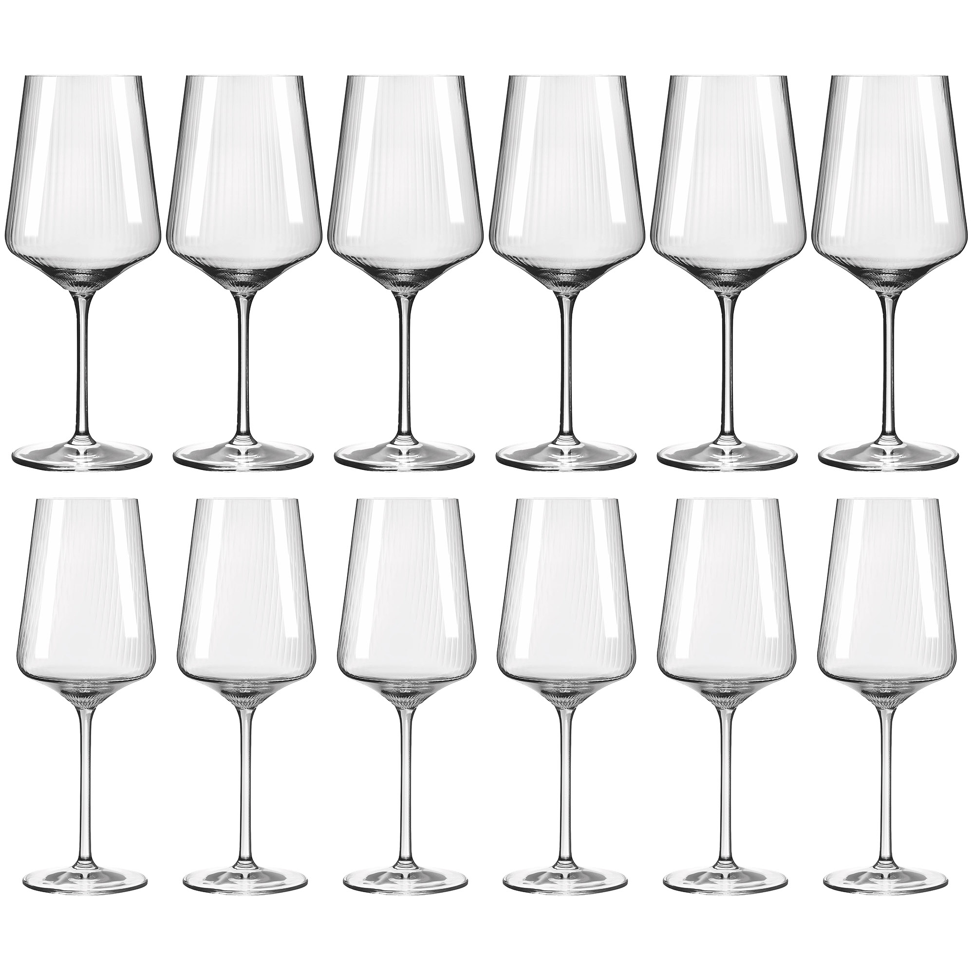 RITZENHOFF 12er-Set SONNENSCHLIFF 6 x Rotweinglas 6 x Weißweinglas