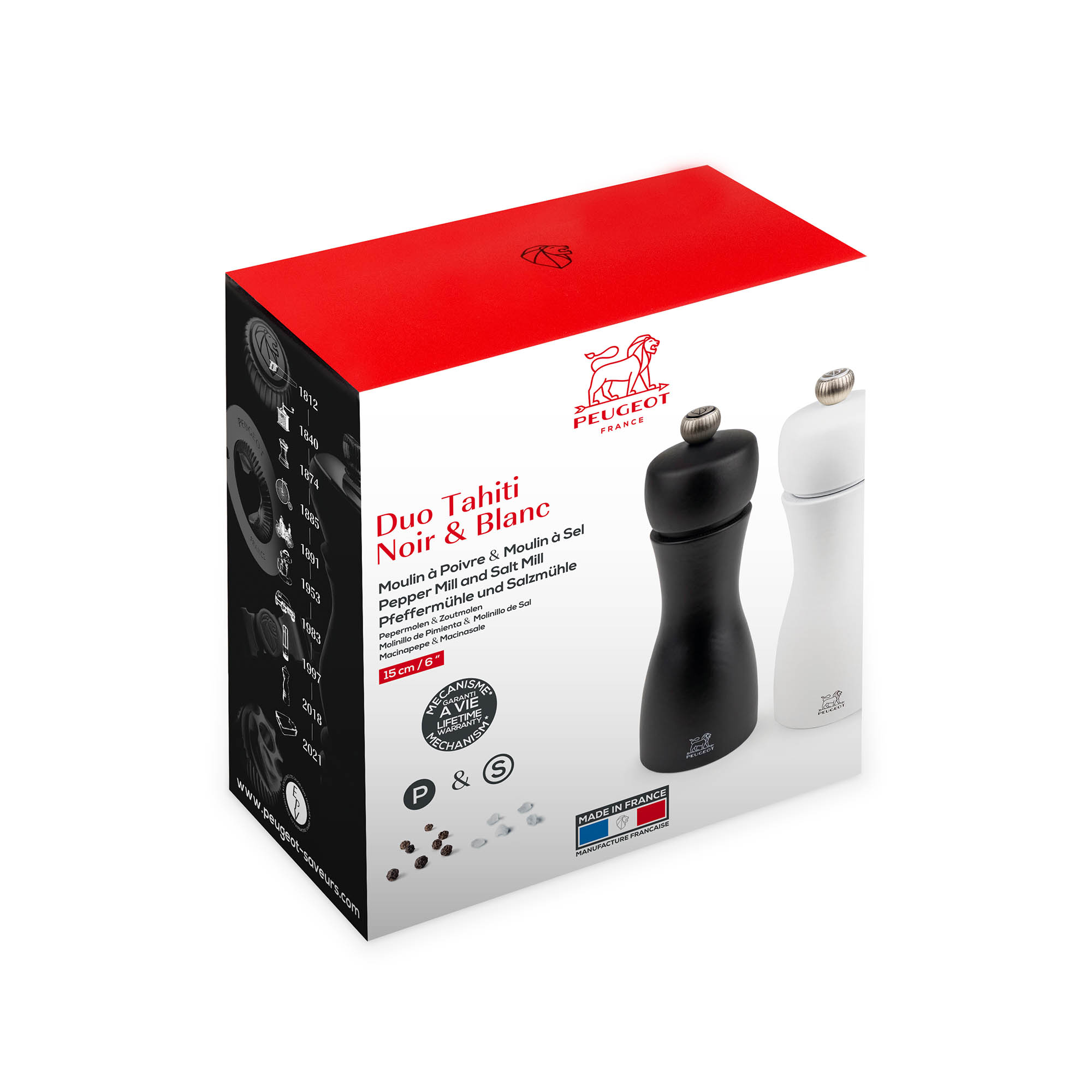 PEUGEOT Pfeffermühle Salzmühle TAHITI Duo Set 15 cm ZIRLION