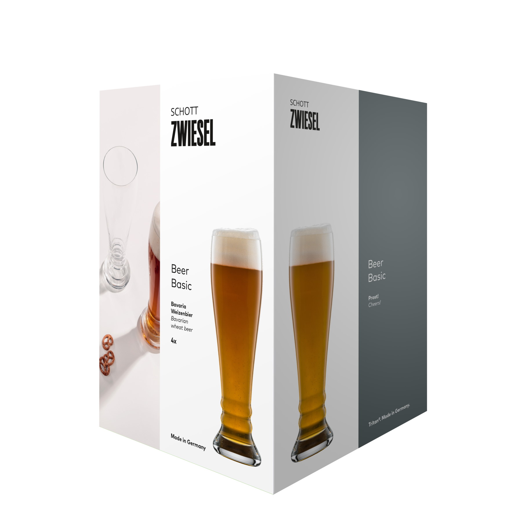 SCHOTT ZWIESEL Bavaria Weizenbierglas Weißbierglas 4 Stück im SET für Hefeweizen