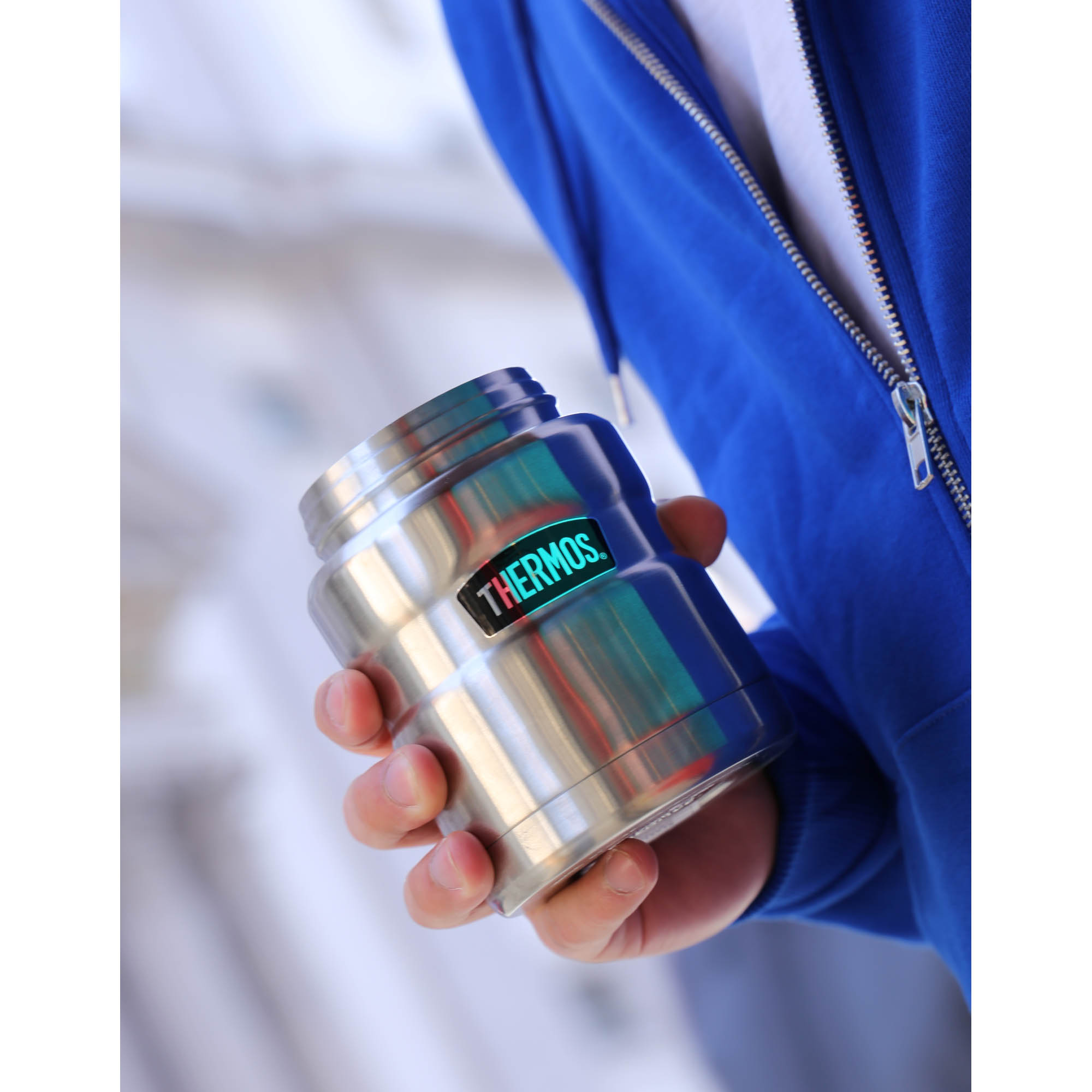 THERMOS STAINLESS KING FOOD JAR 0.47 L Insulated Food Container, Matt Stainless Steel, Double-Walled