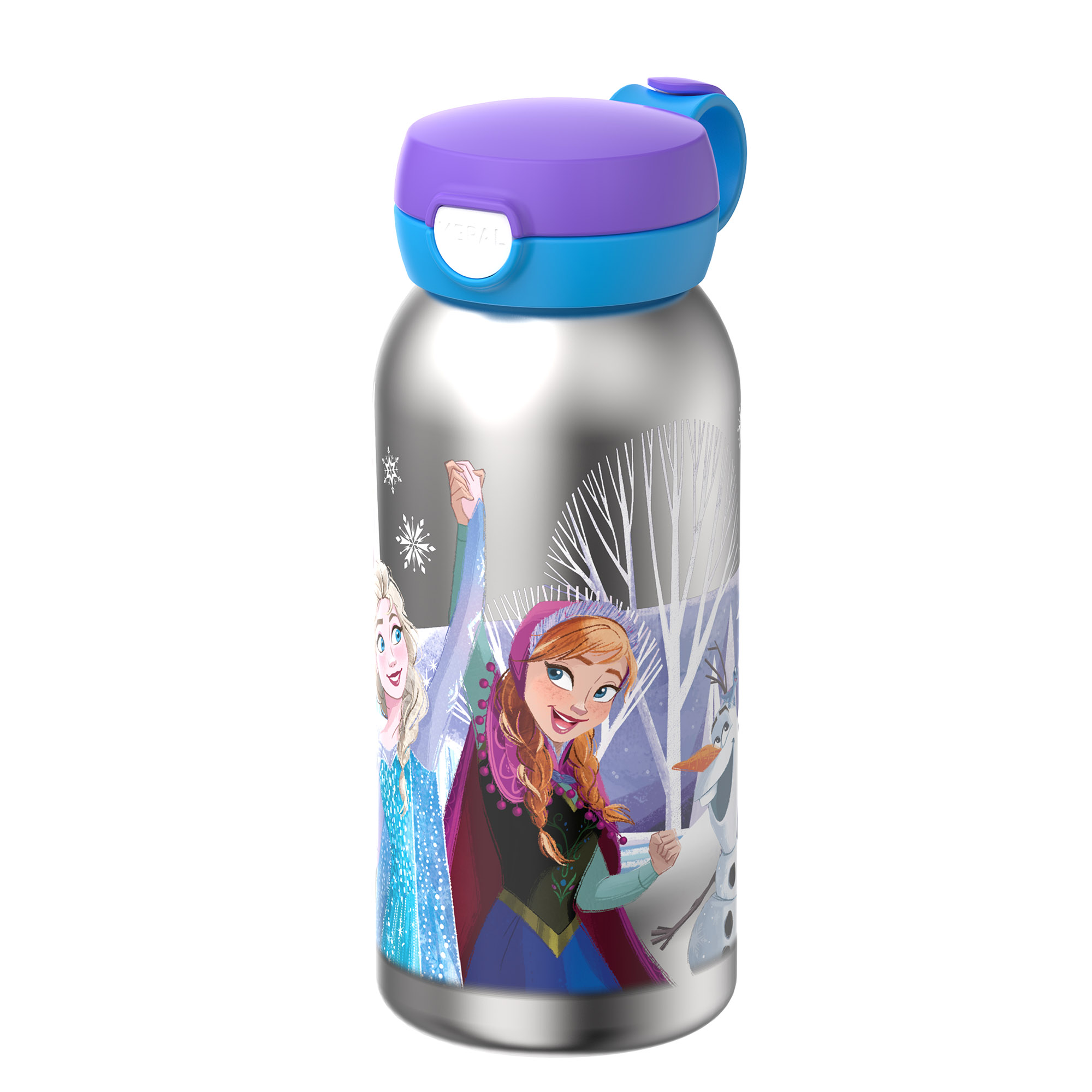MEPAL Edelstahl-Trinkflasche mit Klappdeckel CAMPUS 0,6 Liter FROZEN FRIENDS