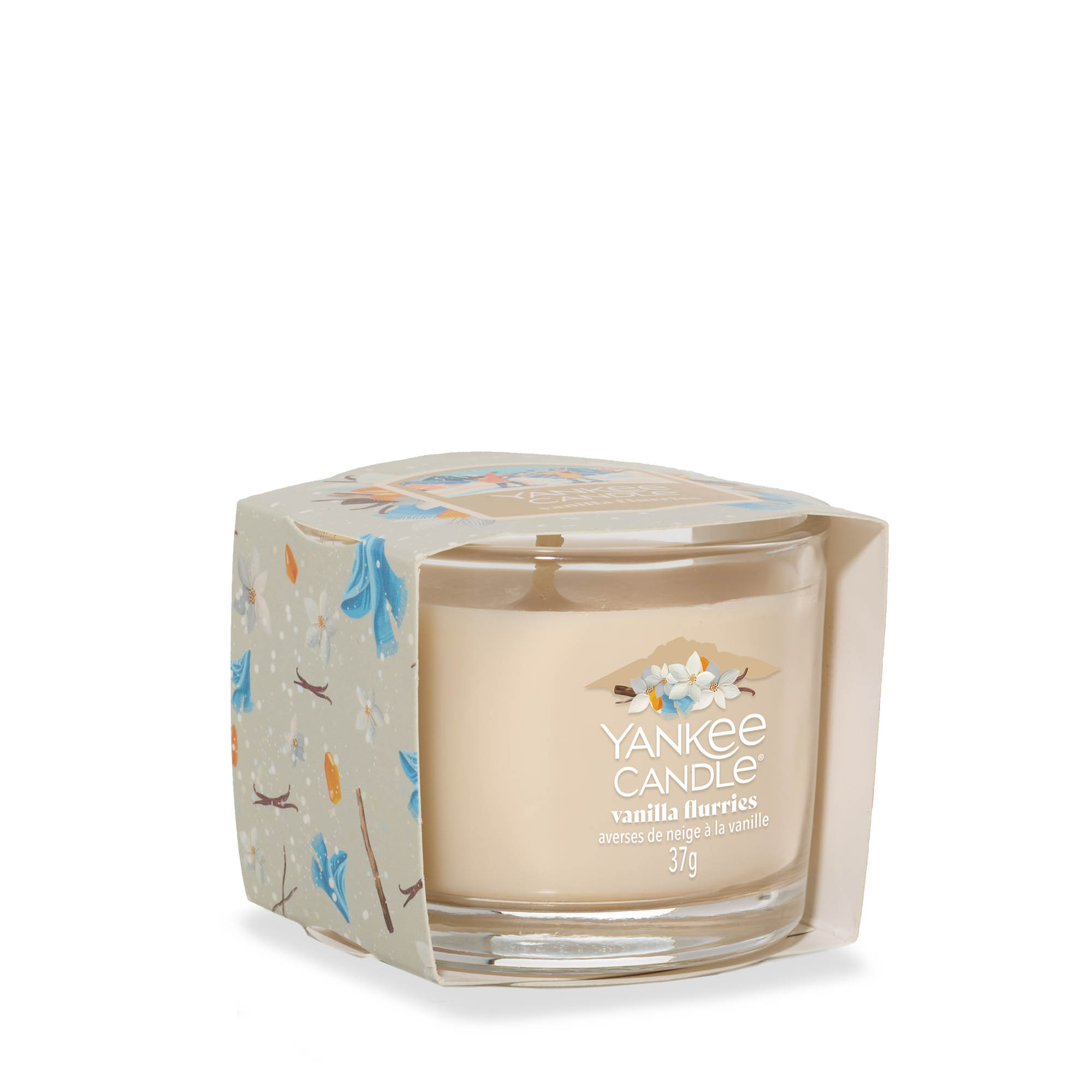 YANKEE CANDLE glass votive candle VANILLA FLURRIES 37 g scented candle