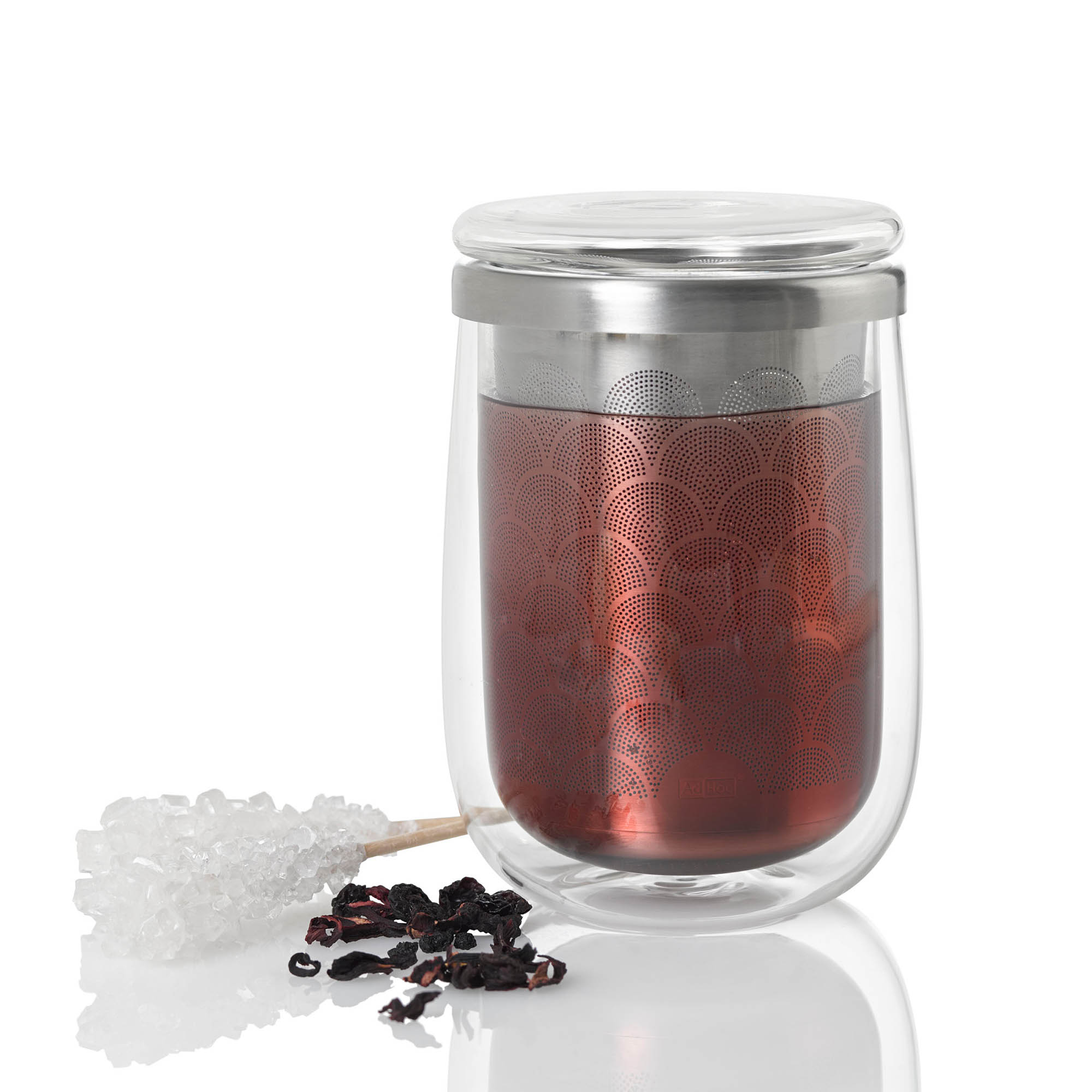 AdHoc Doppelwandiges Teeglas FUSION aus Borosilikatglas 0,4 Liter