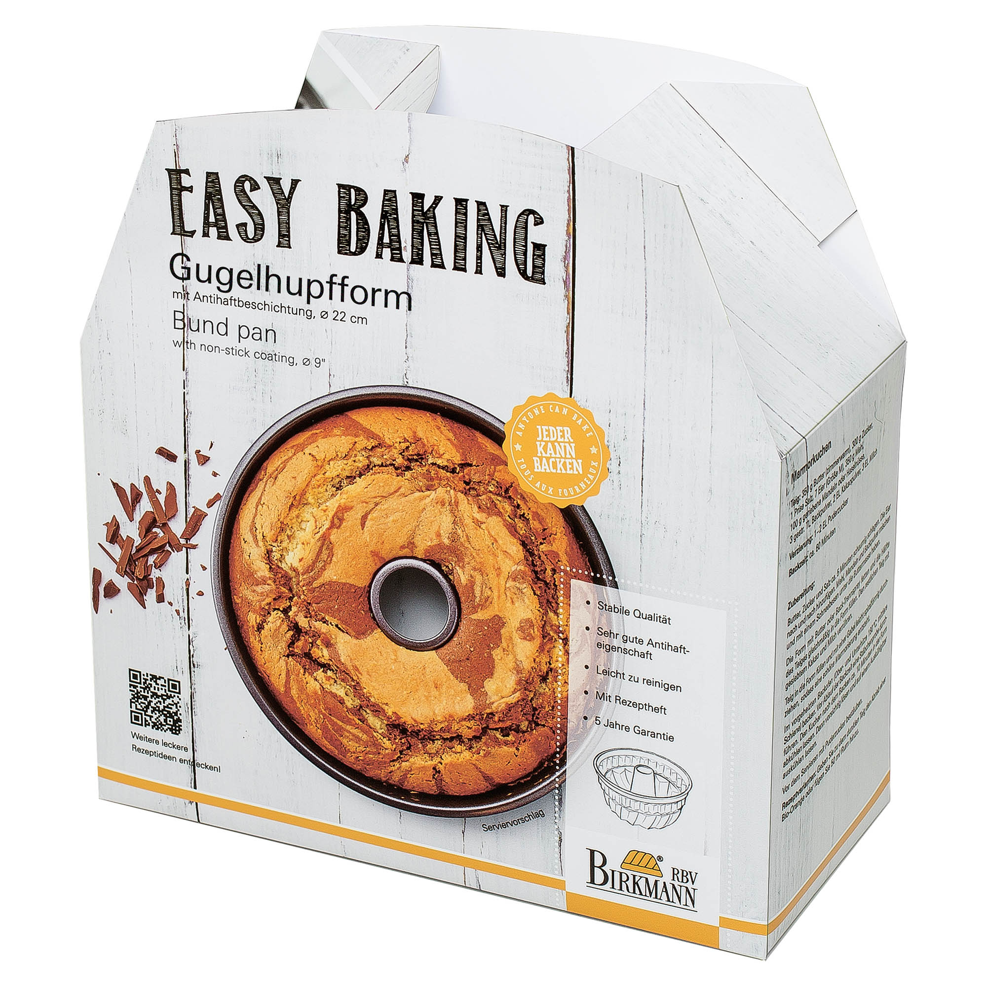 BIRKMANN Gugelhupfform 22 cm EASY BAKING