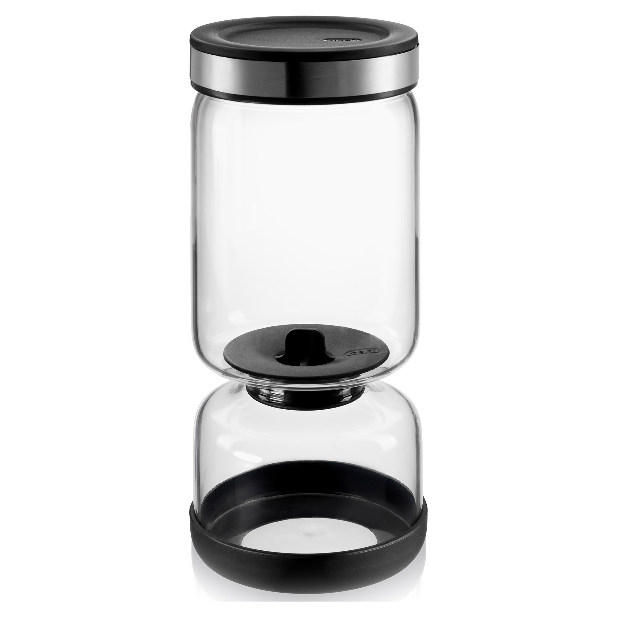GEFU Abtropfglas LAVINA mit Zwei-Kammer-System 1,3 Liter