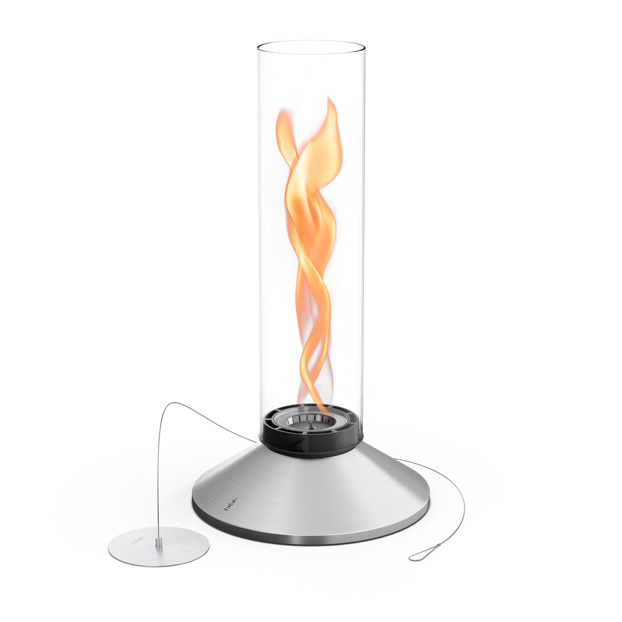 HÖFATS Tischfeuer SPIN X 1200 mit 5 bis 7 Stunden Brenndauer silber