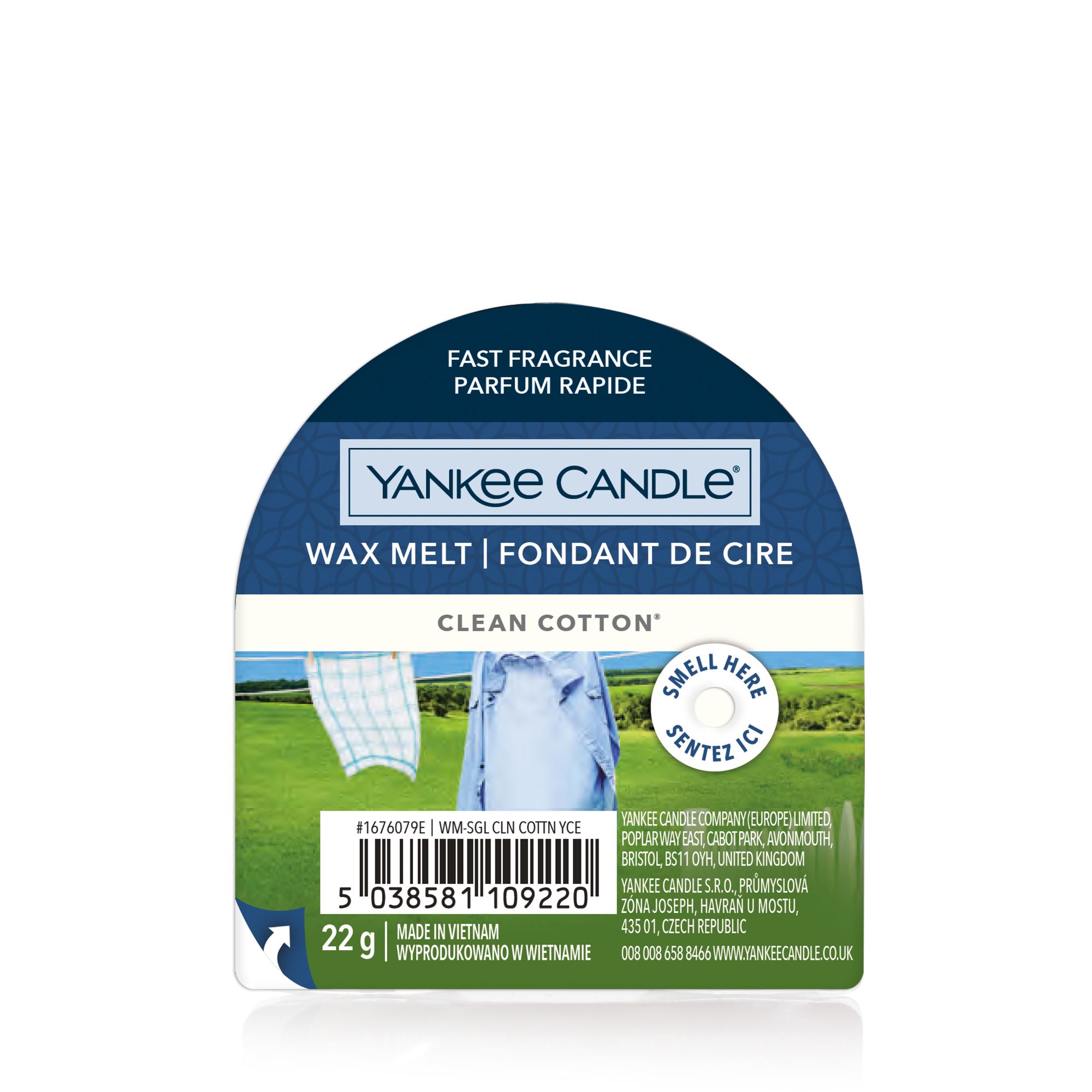 YANKEE CANDLE Wax Melt CLEAN COTTON 22 g Duftwachs