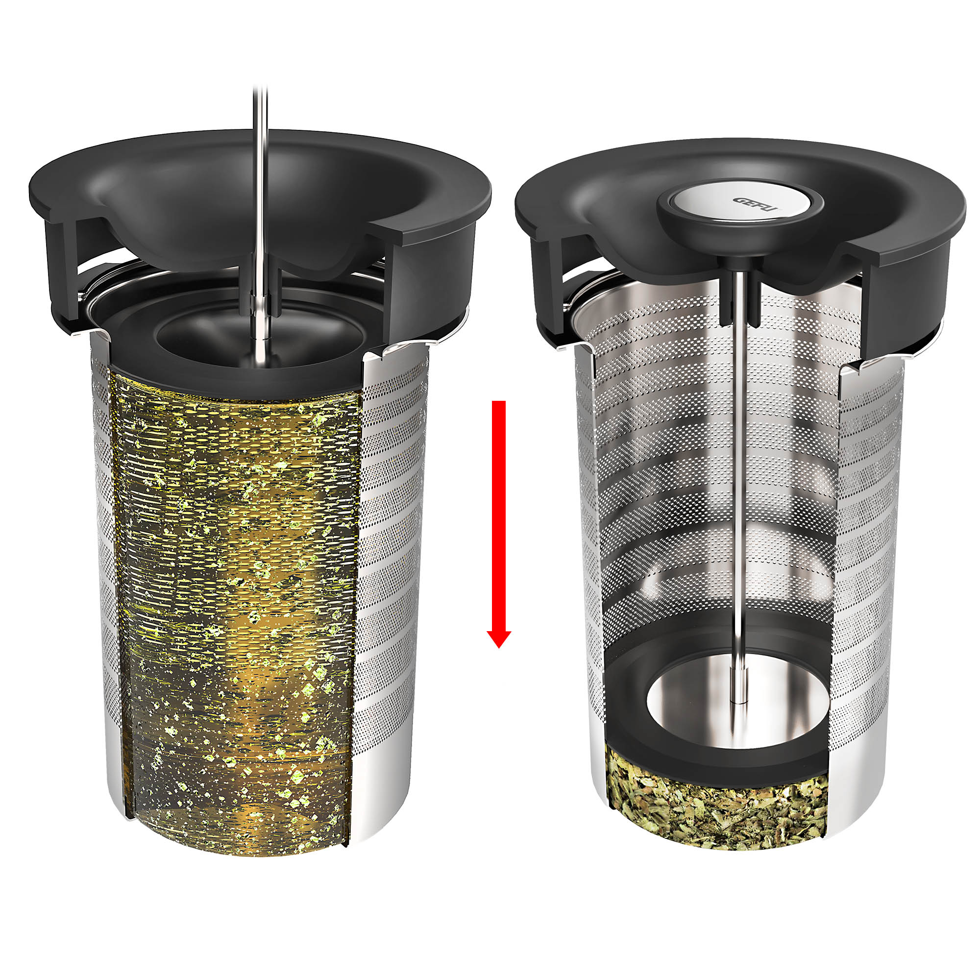 GEFU set with teapot T-PREP 1.5 litres for 5 - 6 cups + teapot warmer