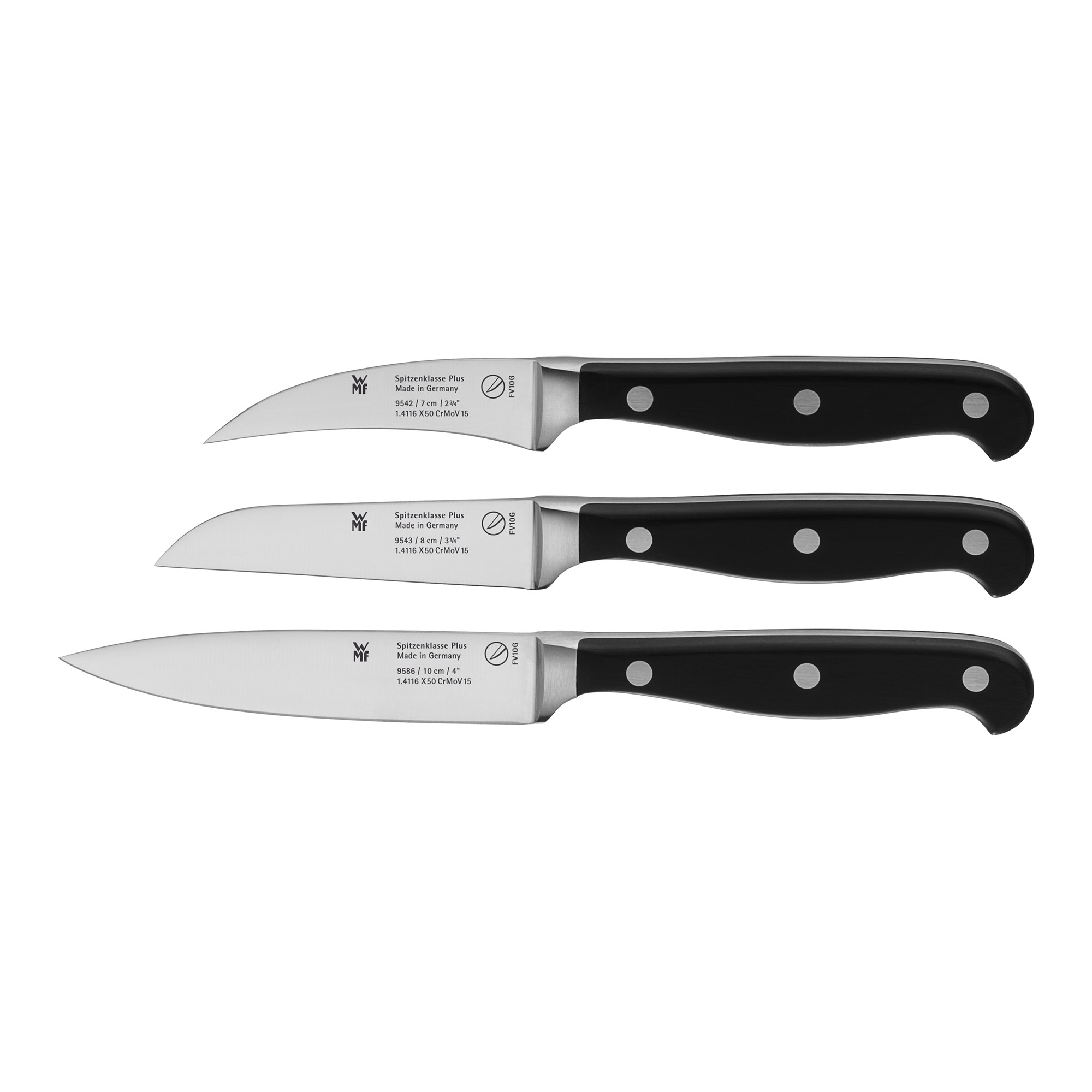 WMF Messer-Set SPITZENKLASSE Plus FRUIT & VEGGIE 3-teilig Performance Cut
