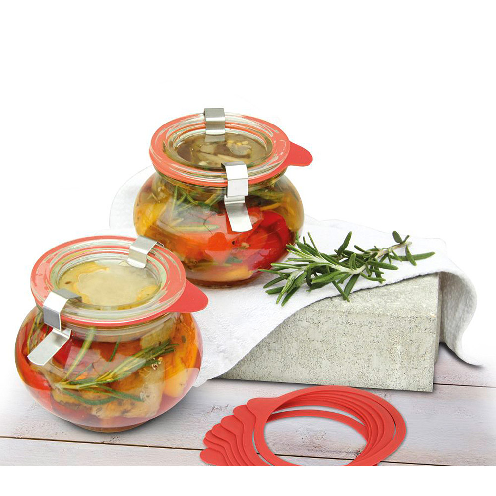 DR.OETKER Einkoch-Gummiringe 10,8 cm / 9,4 cm Set mit 8 Stück