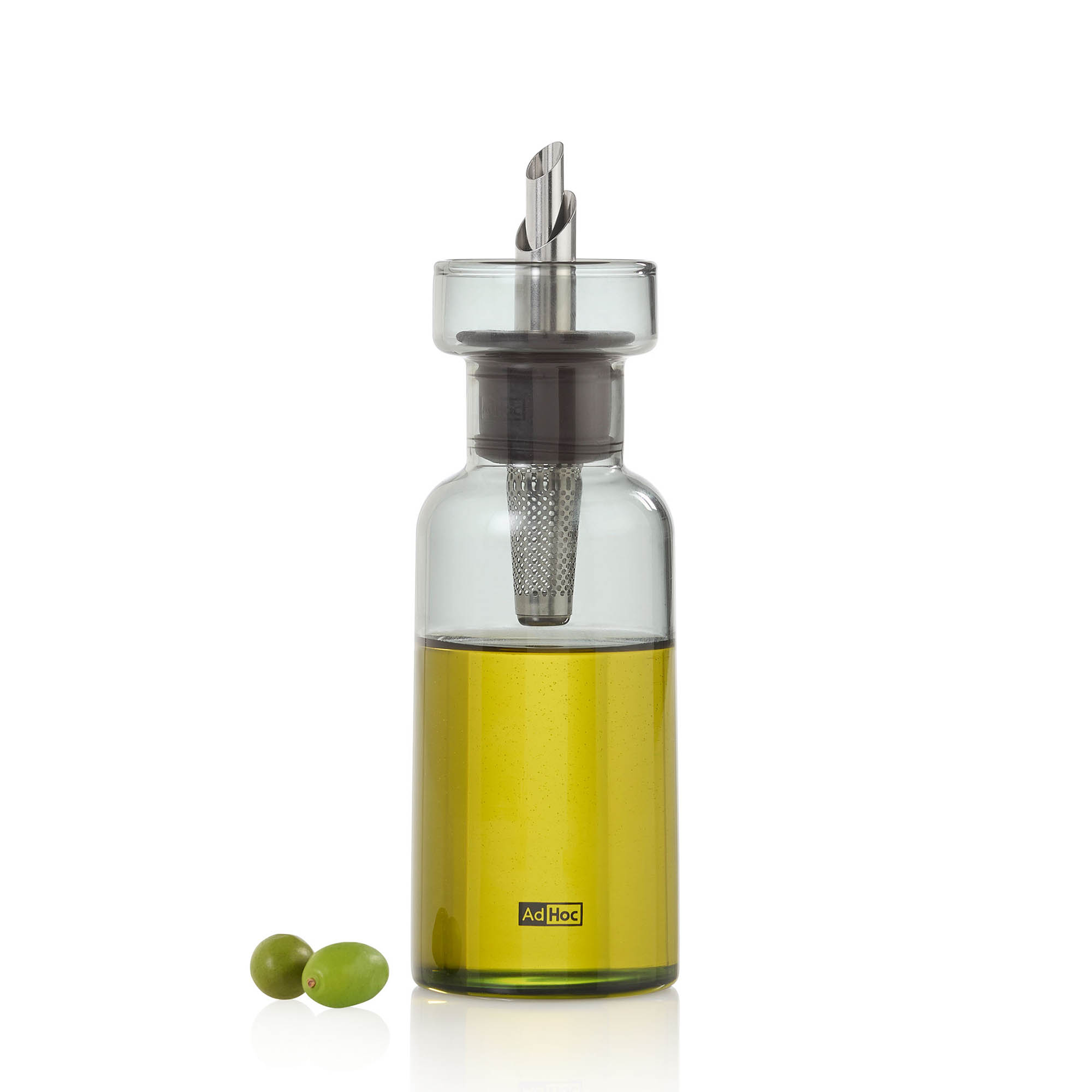 AdHoc Ölspender Essigspender AROMA POUR grey tropffreies Ausgießen 120 ml