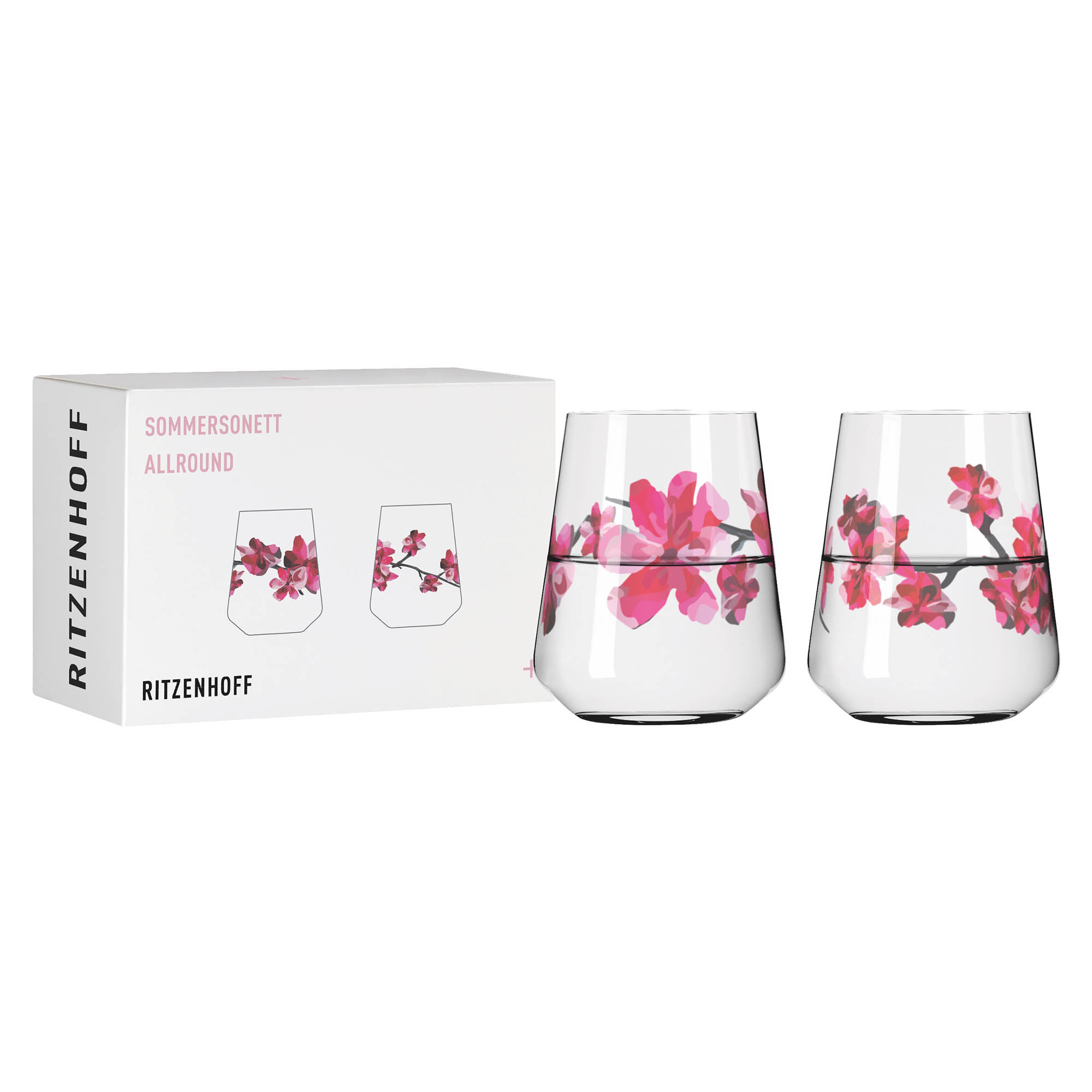RITZENHOFF water glass set Allround glass SOMMERSONETT #3 / #4 500 ml each 2 pieces