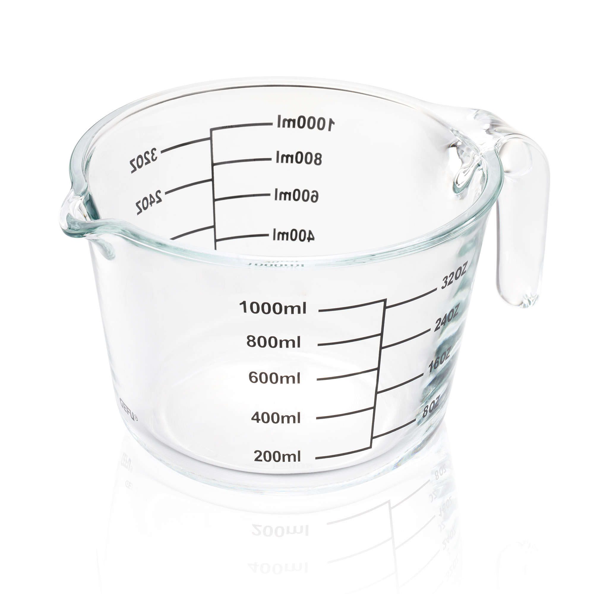 GEFU Messbecher DIMENSO 1,0 Liter aus Borosilikatglas