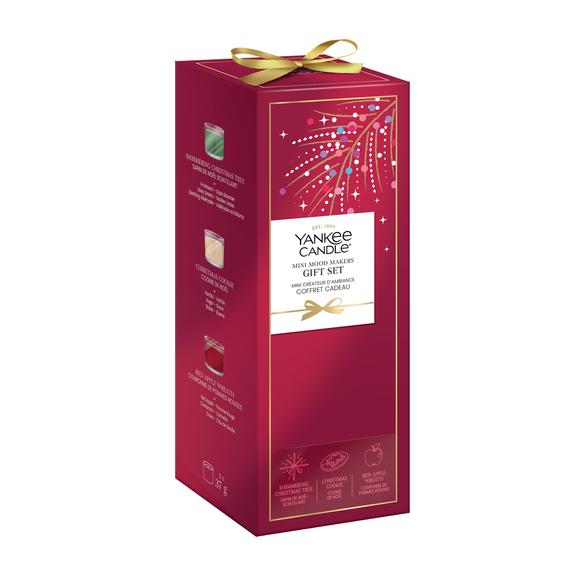 YANKEE CANDLE Geschenk-Set MINI MOOD MAKERS 3 Glasvotivkerzen à 37 g Duftkerze