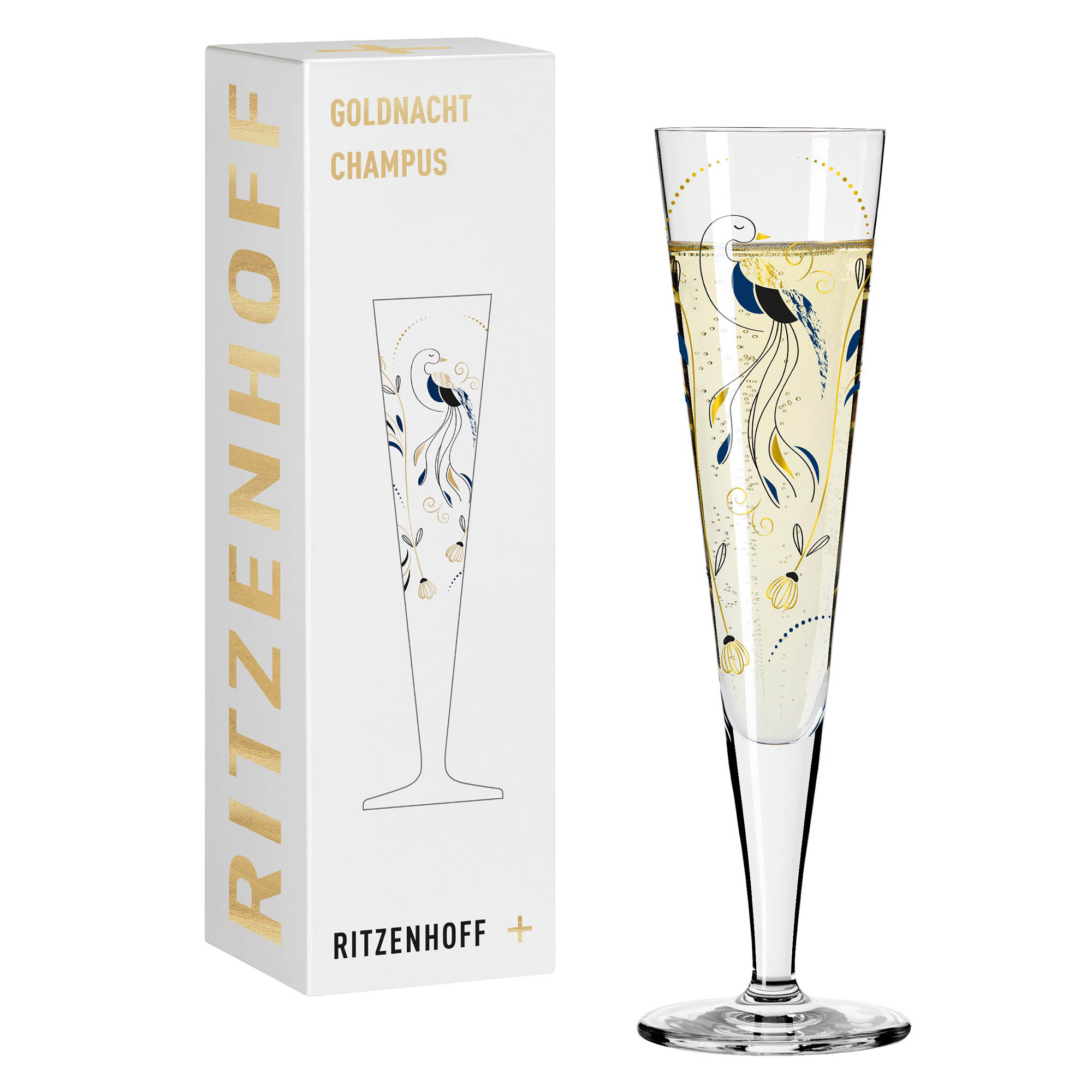 RITZENHOFF Champagne glass GOLDNACHT No 43 Contents 205 ml