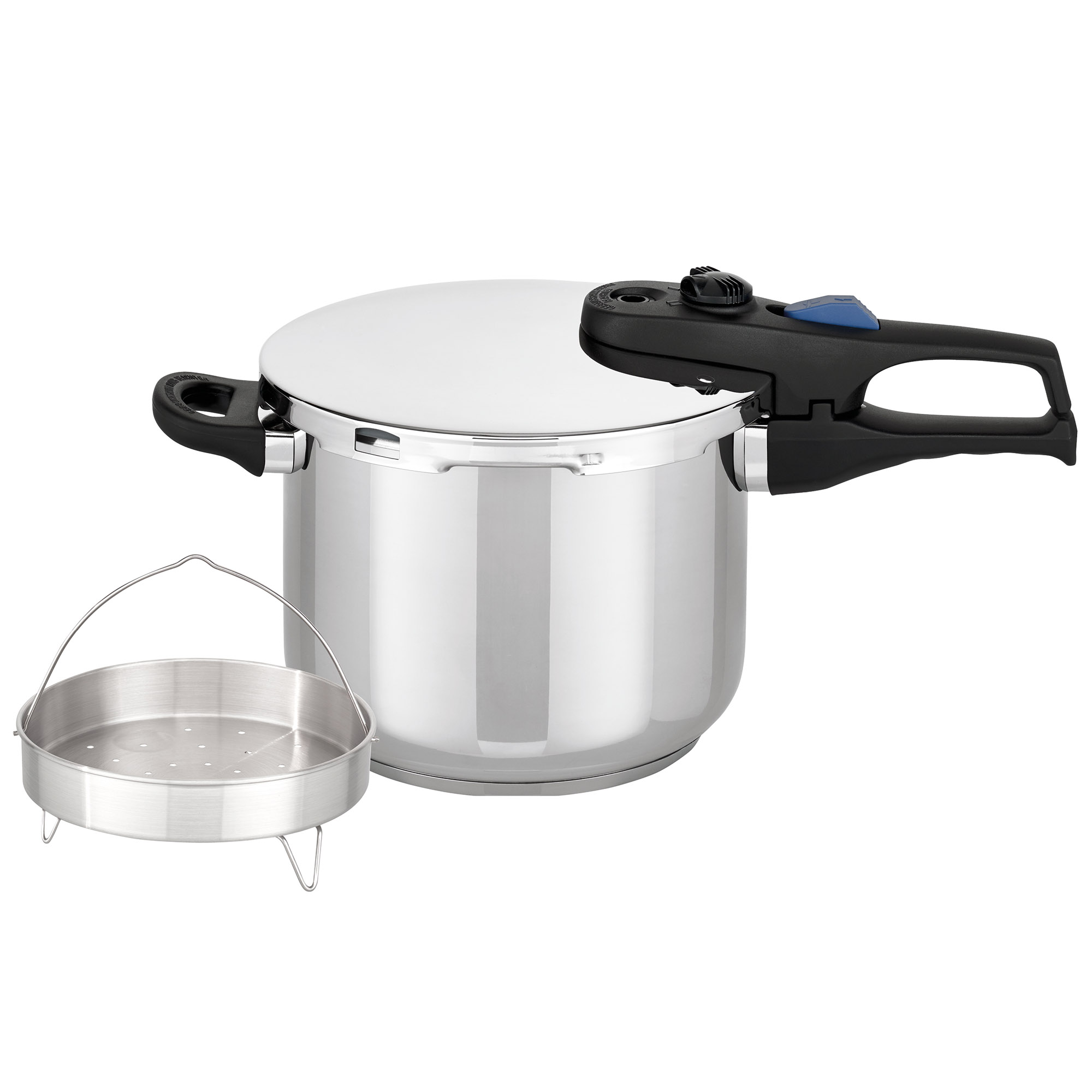 ELO Schnellkochtopf PRAKTIKA XL 22 cm  6,0 Liter mit gelochtem Einsatz