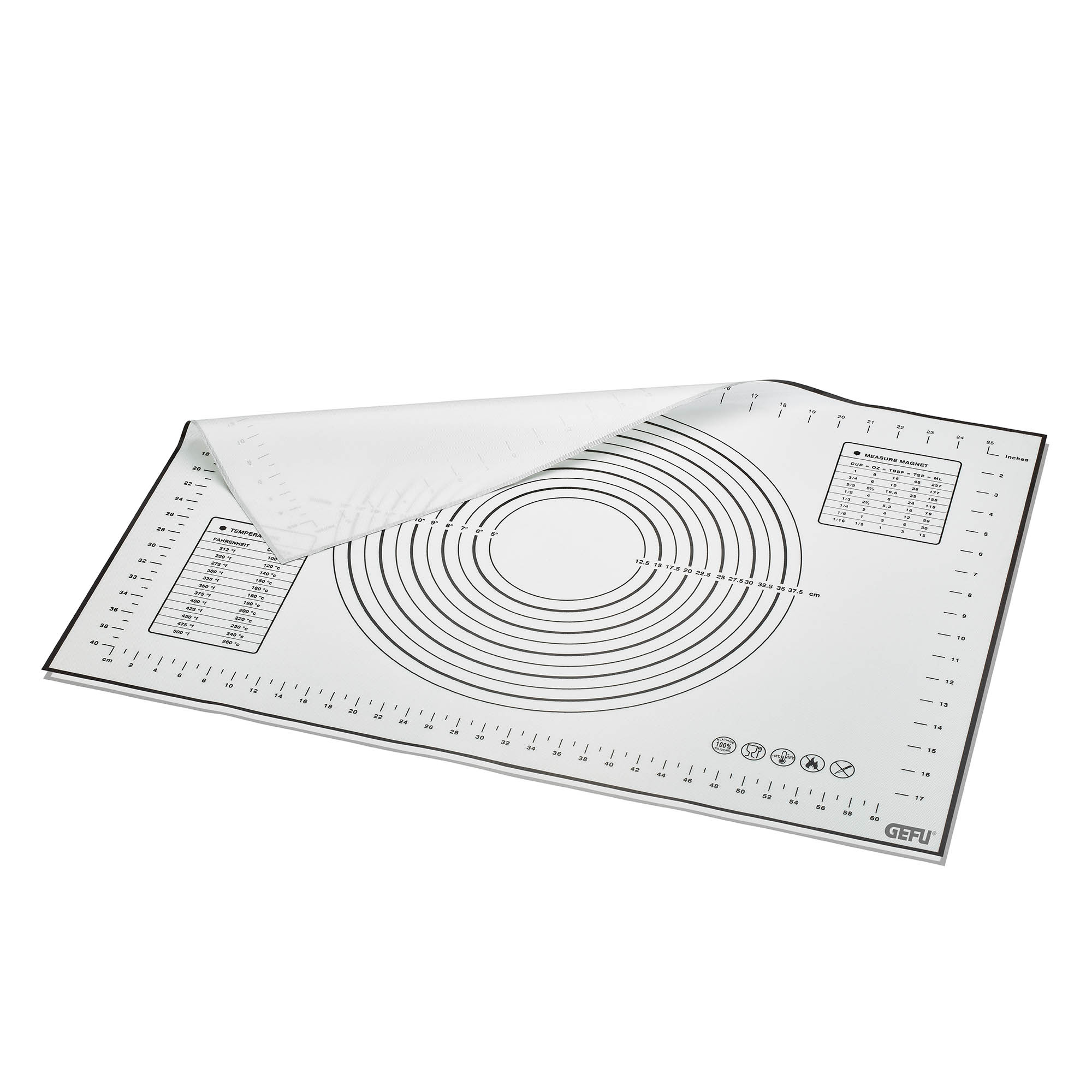 GEFU Backmatte Arbeitsmatte Ausrollmatte PAD 70 x 50 cm