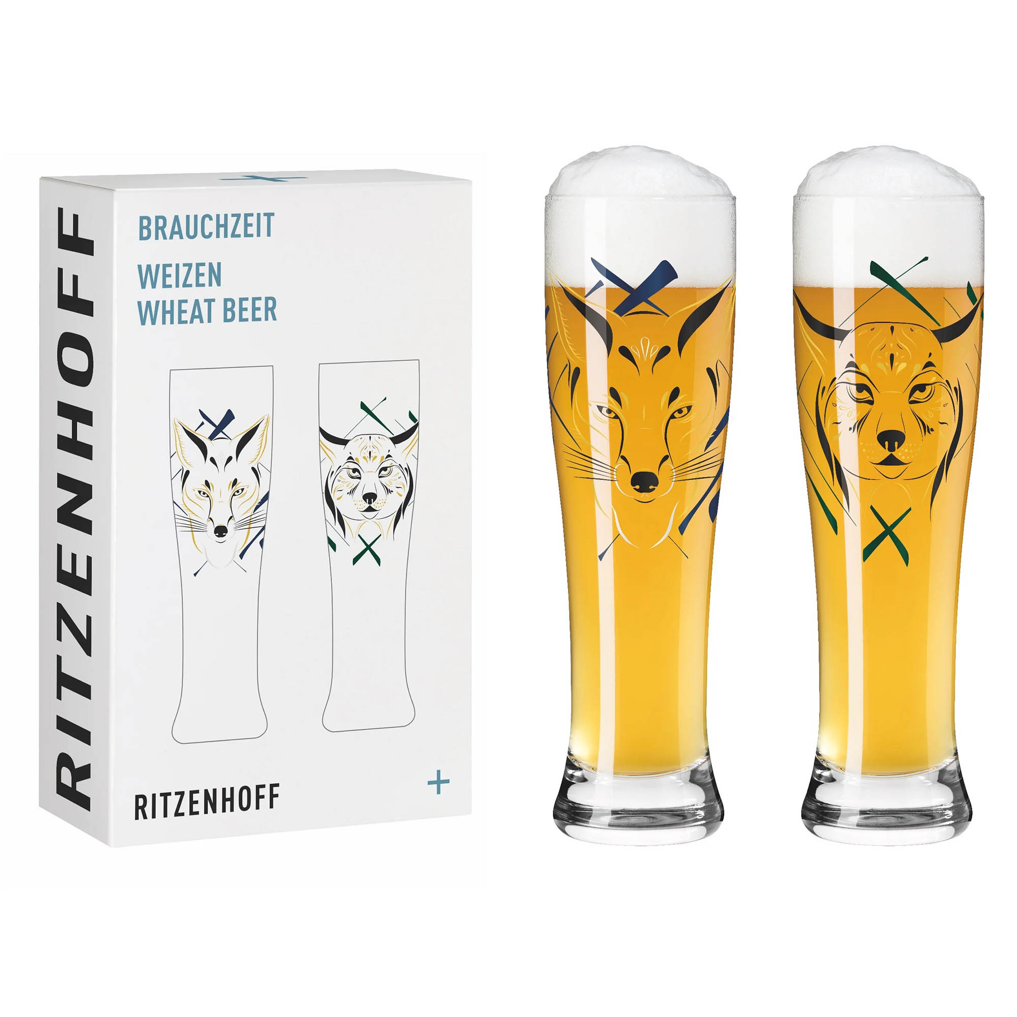 RITZENHOFF Weizenbierglas Weißbierglas BRAUCHZEIT #23 / #24 Set 2 Stück je 646 ml